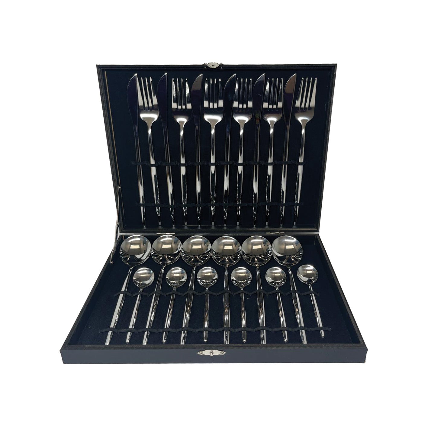 Stainless Steel Spoon/Fork 24 Set - ALM-001