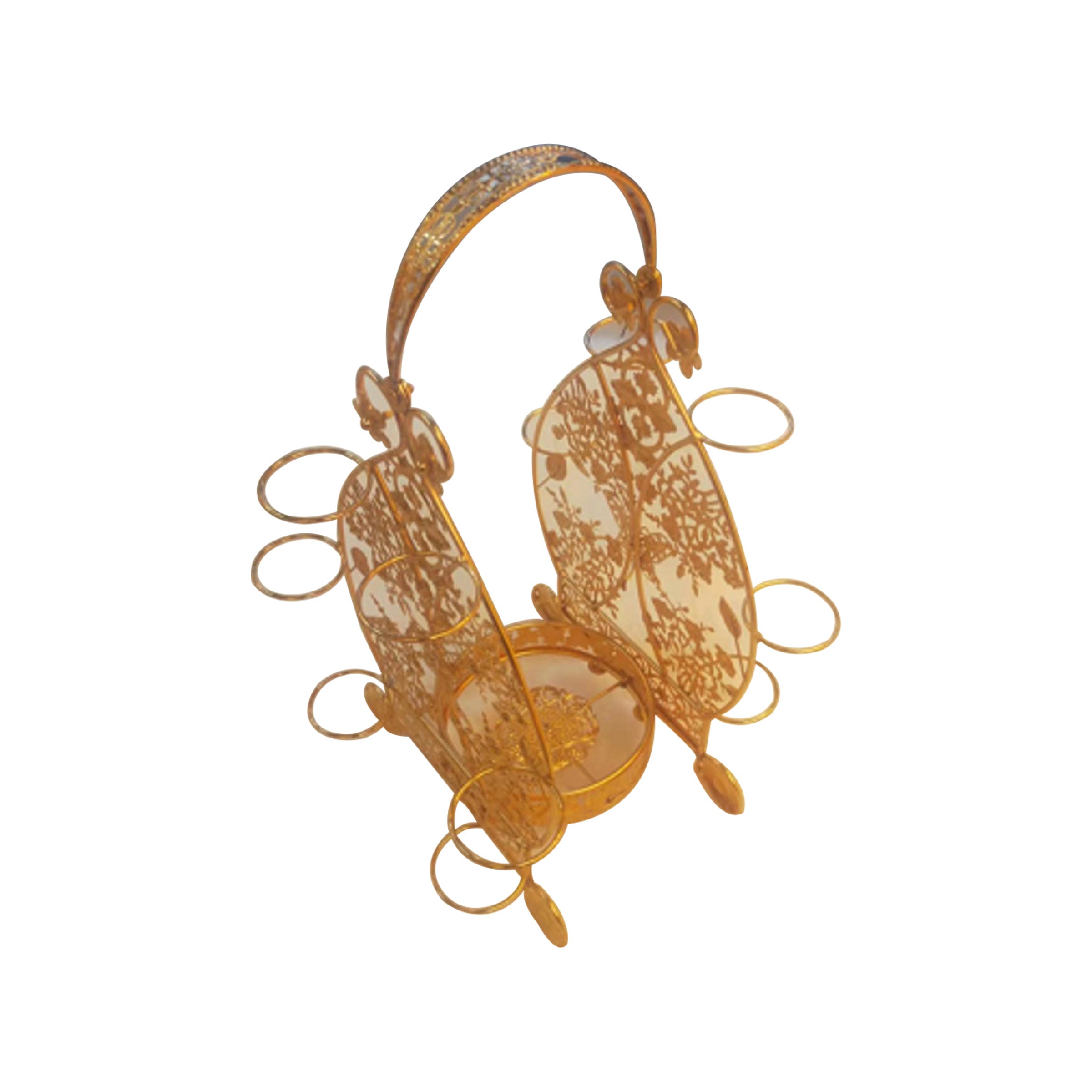 Coffee Pitcher & Cup Serving Tray Gold - 2208G