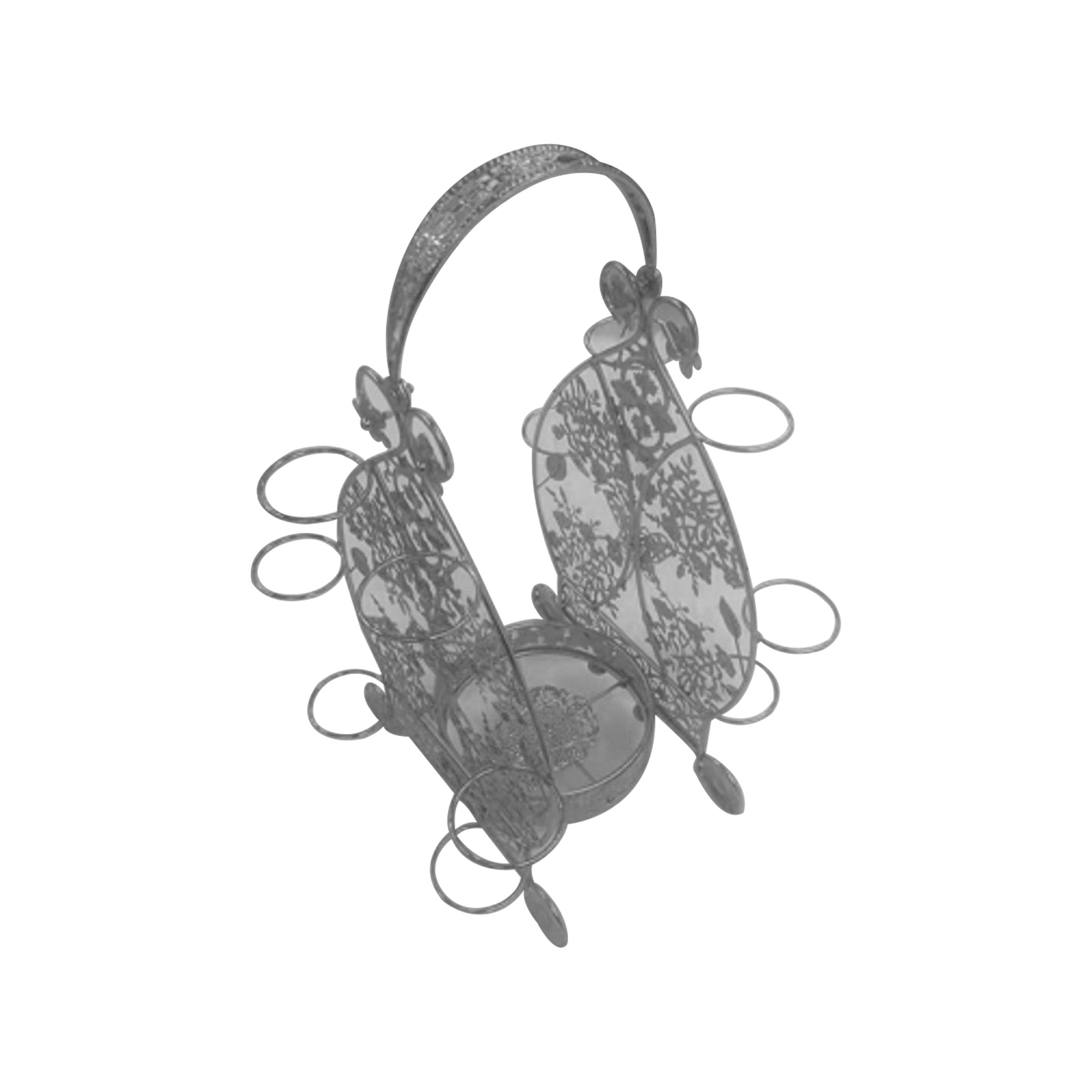 Coffee Pitcher & Cup Serving Tray Silver - 2208S