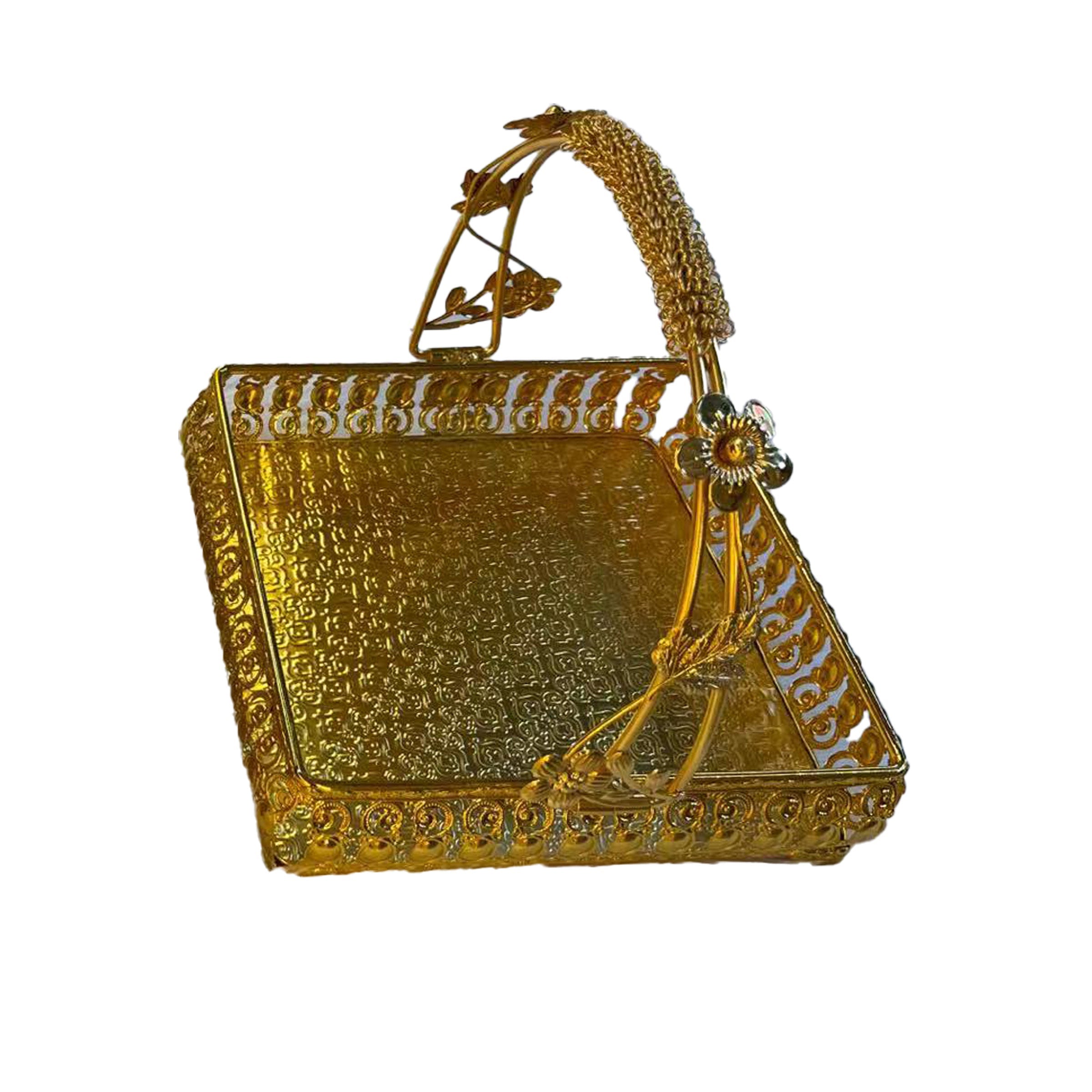 Square Candy Tray Gold - 2306 L