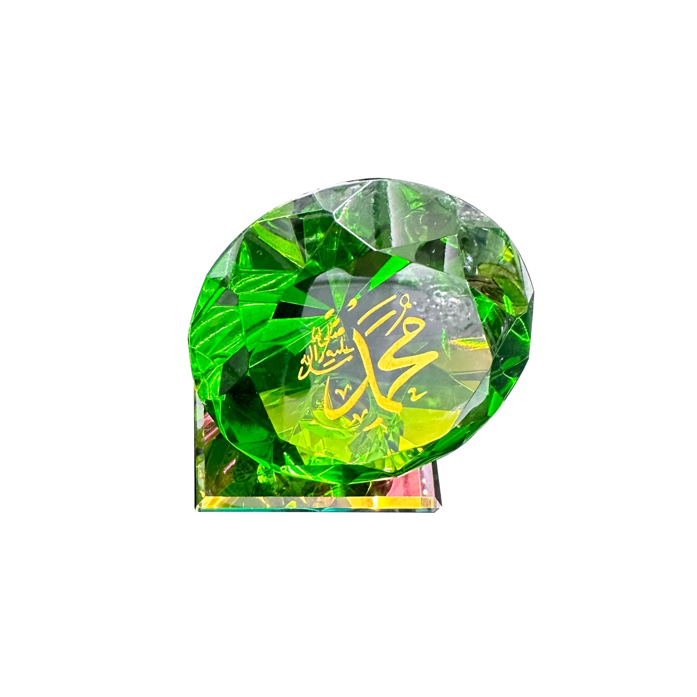 Crystal Decor with Light Mohamad 80mm Green - 7804-25