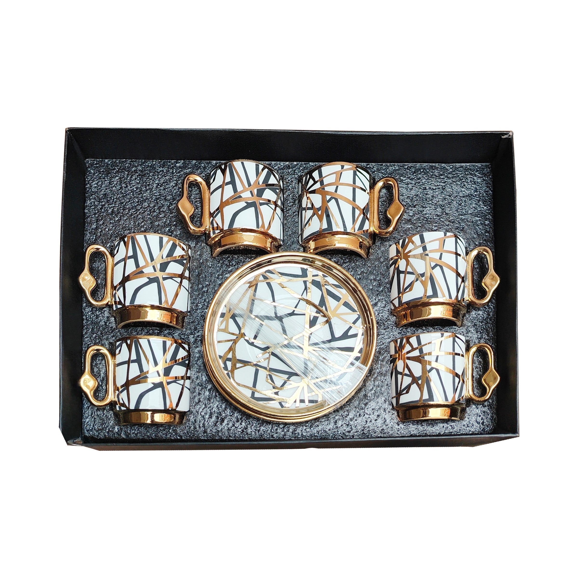 Ceramic Cup Set 6 Cups/Saucers - CCP-S66