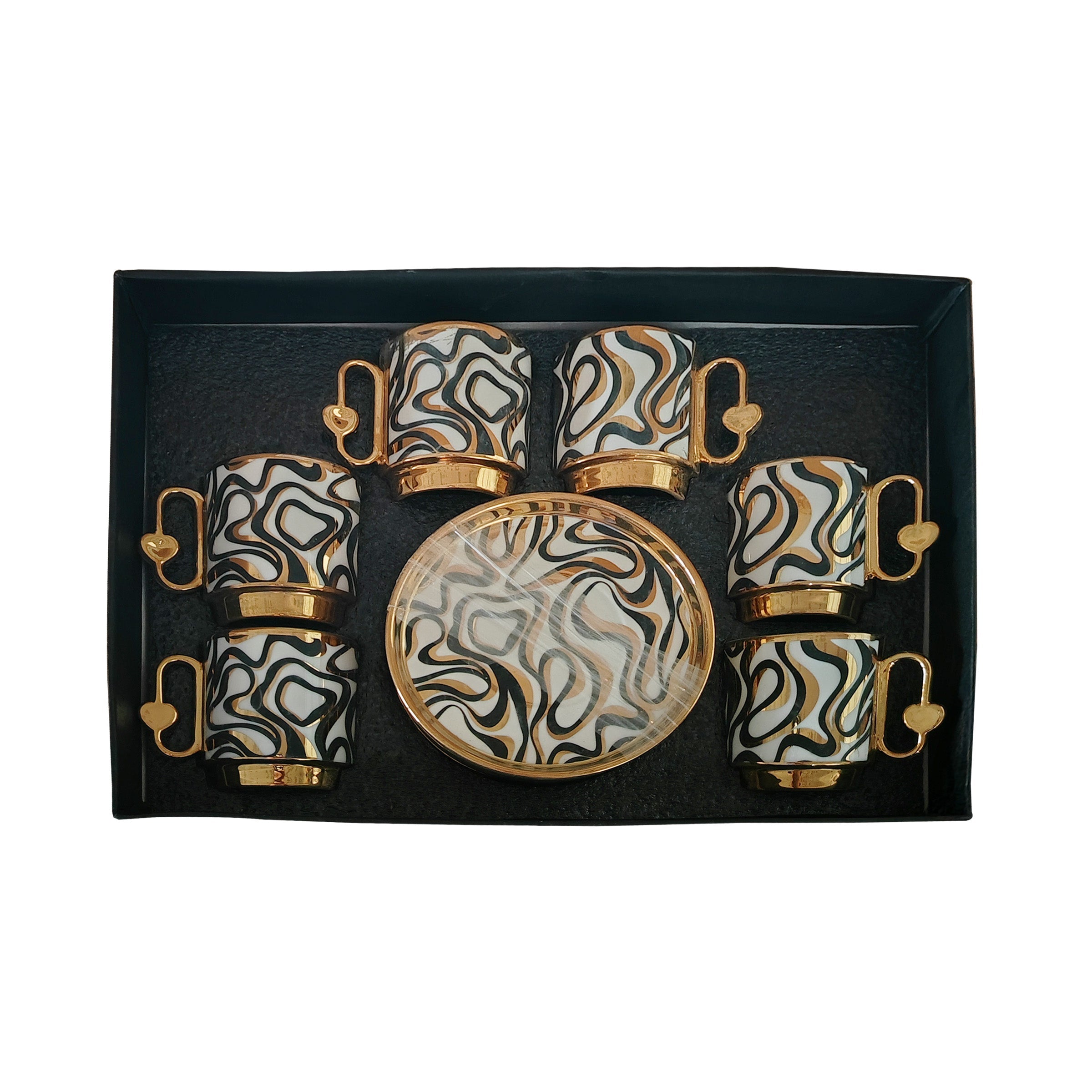 Ceramic Cup Set 6 Cups/Saucers - CCP-S67