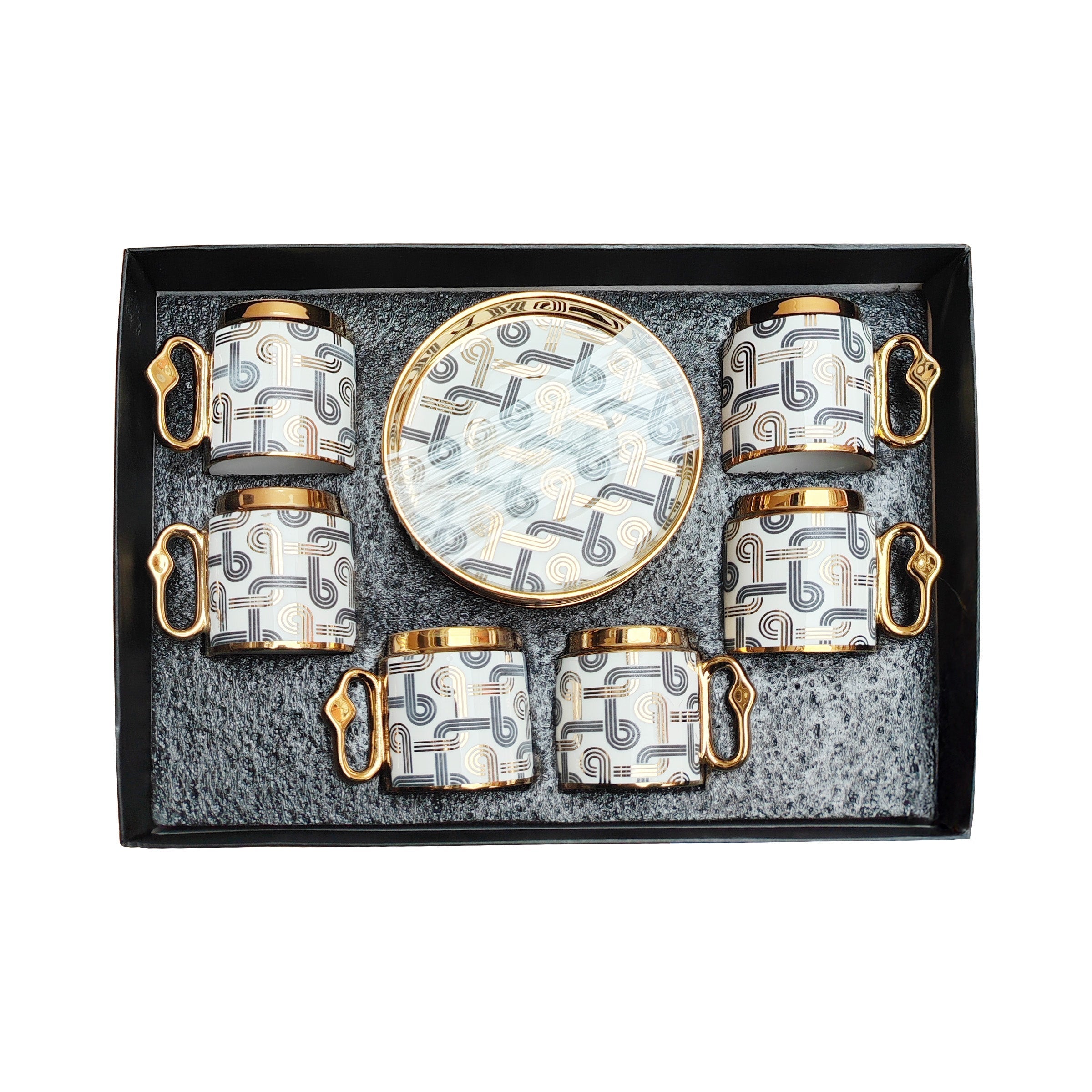 Ceramic Cup Set 6 Cups/Saucers - CCP-S69