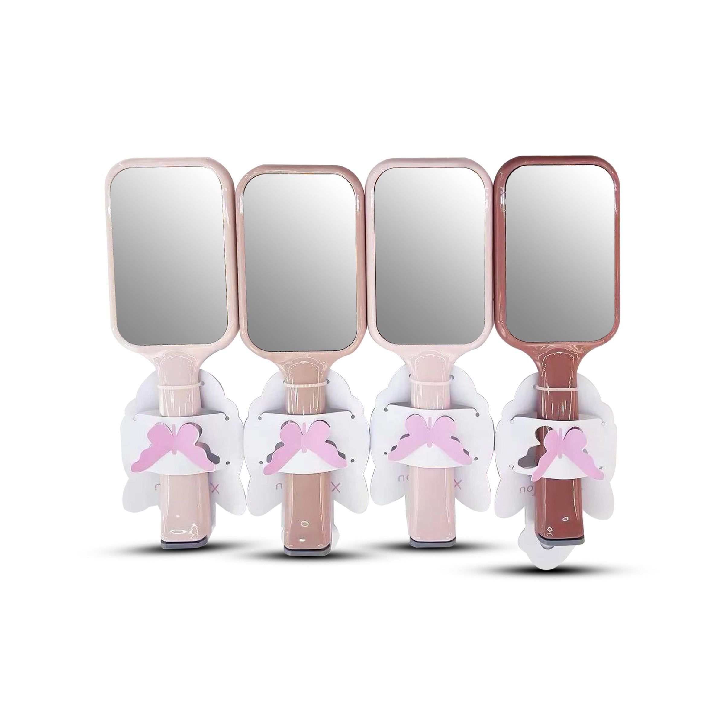 Comb Paddle Brush with Mirror - COMB4