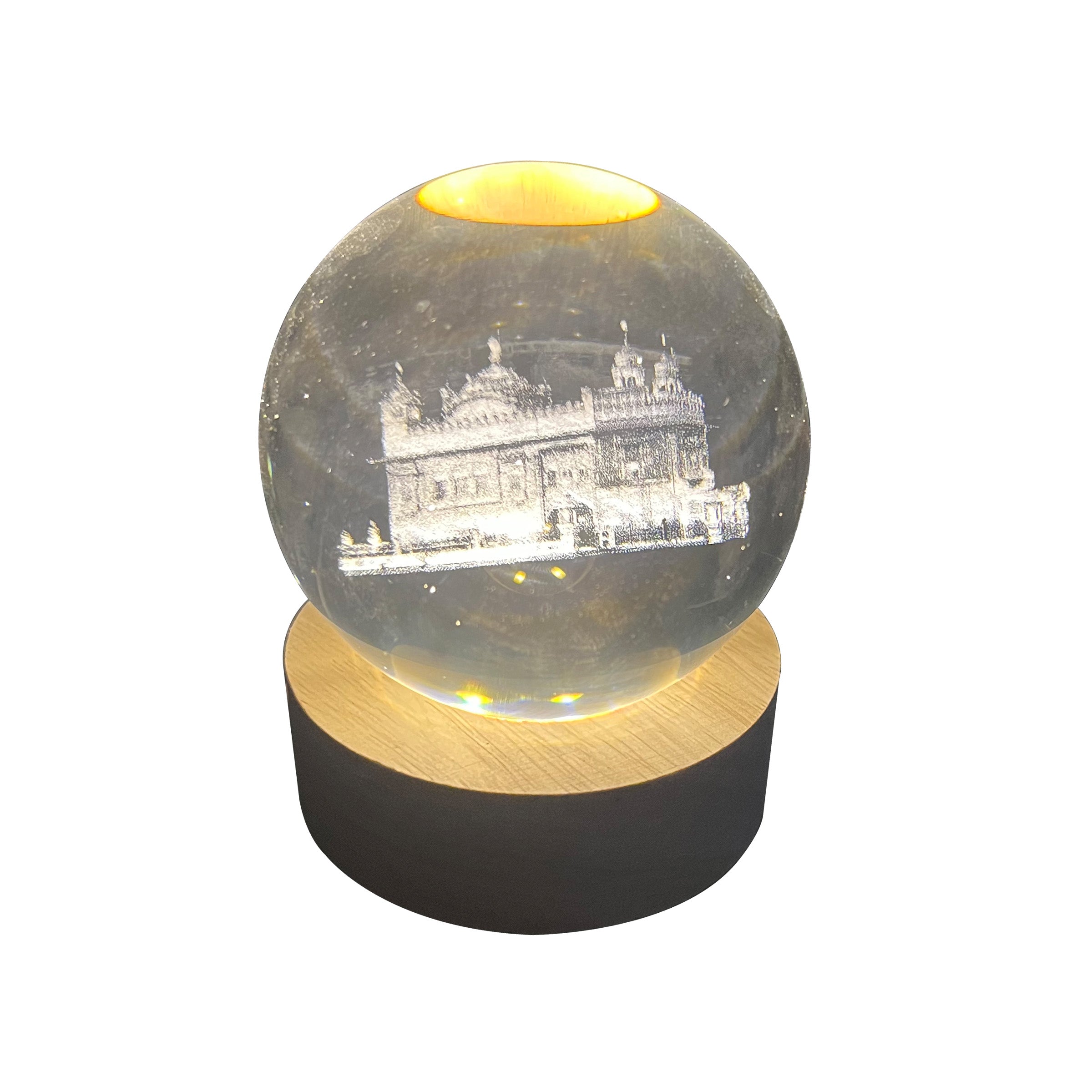 Crystal Ball Pendant (Golden Temple) 6cm - CS-GT6