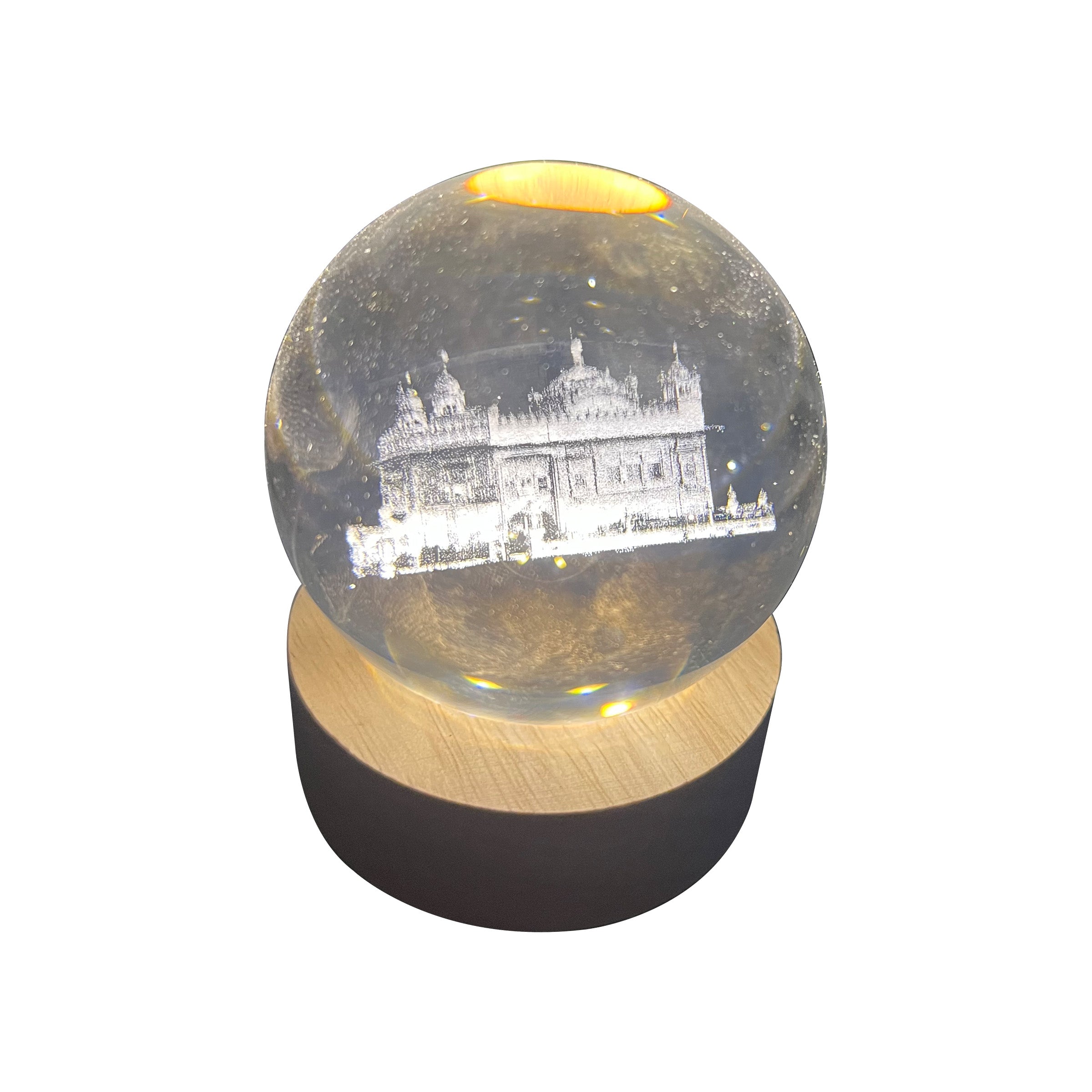 Crystal Ball Pendant (Golden Temple) 8cm - CS-GT8