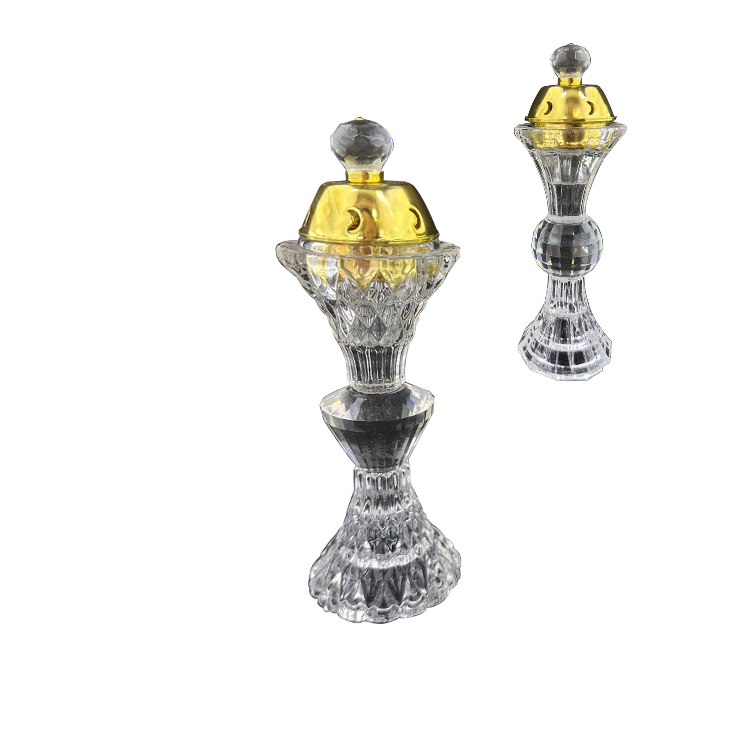 Crystal Incense Burner 2 Mix Designs - DM7790-1