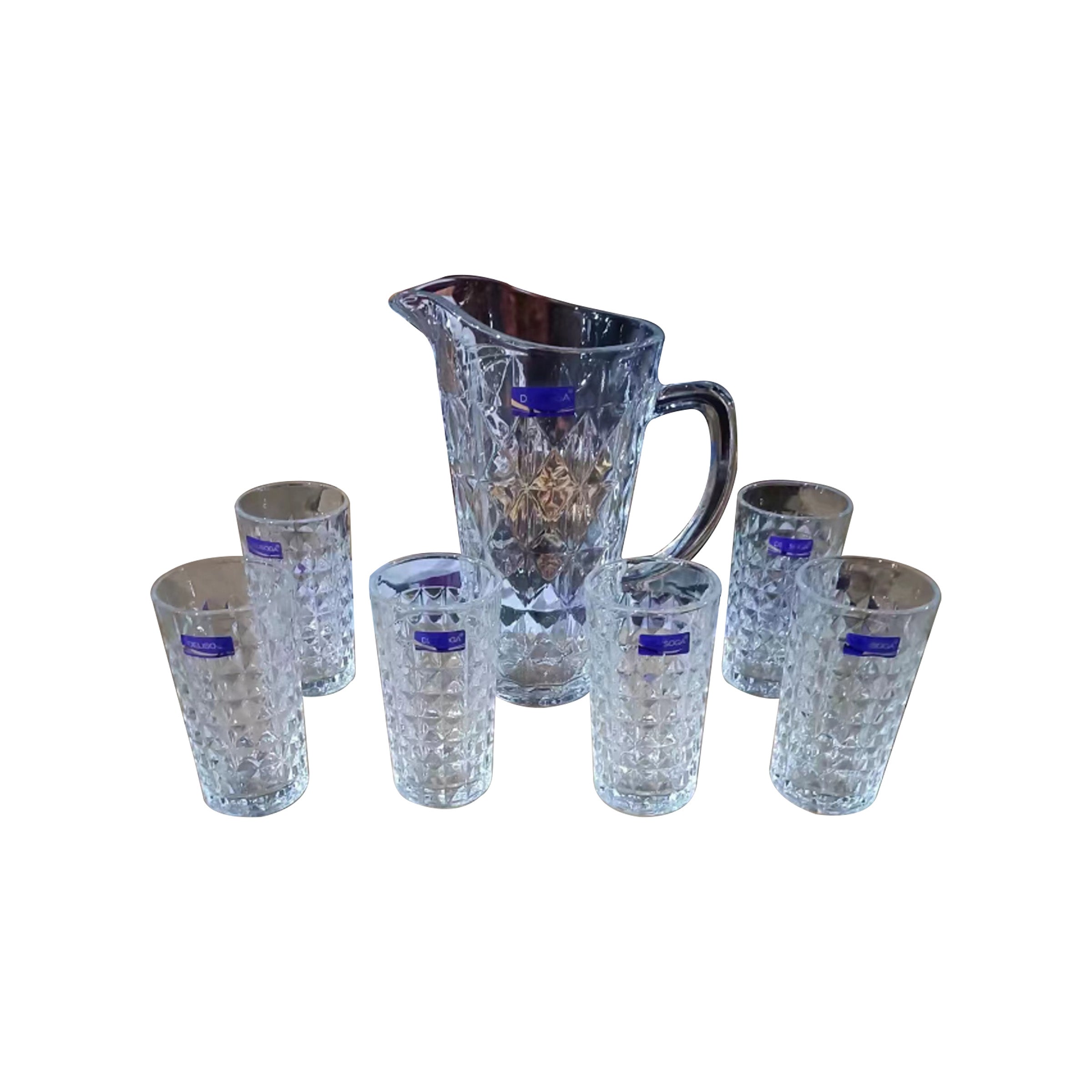 Glass Pitcher 7 Set Cups/Pitcher - DM8008