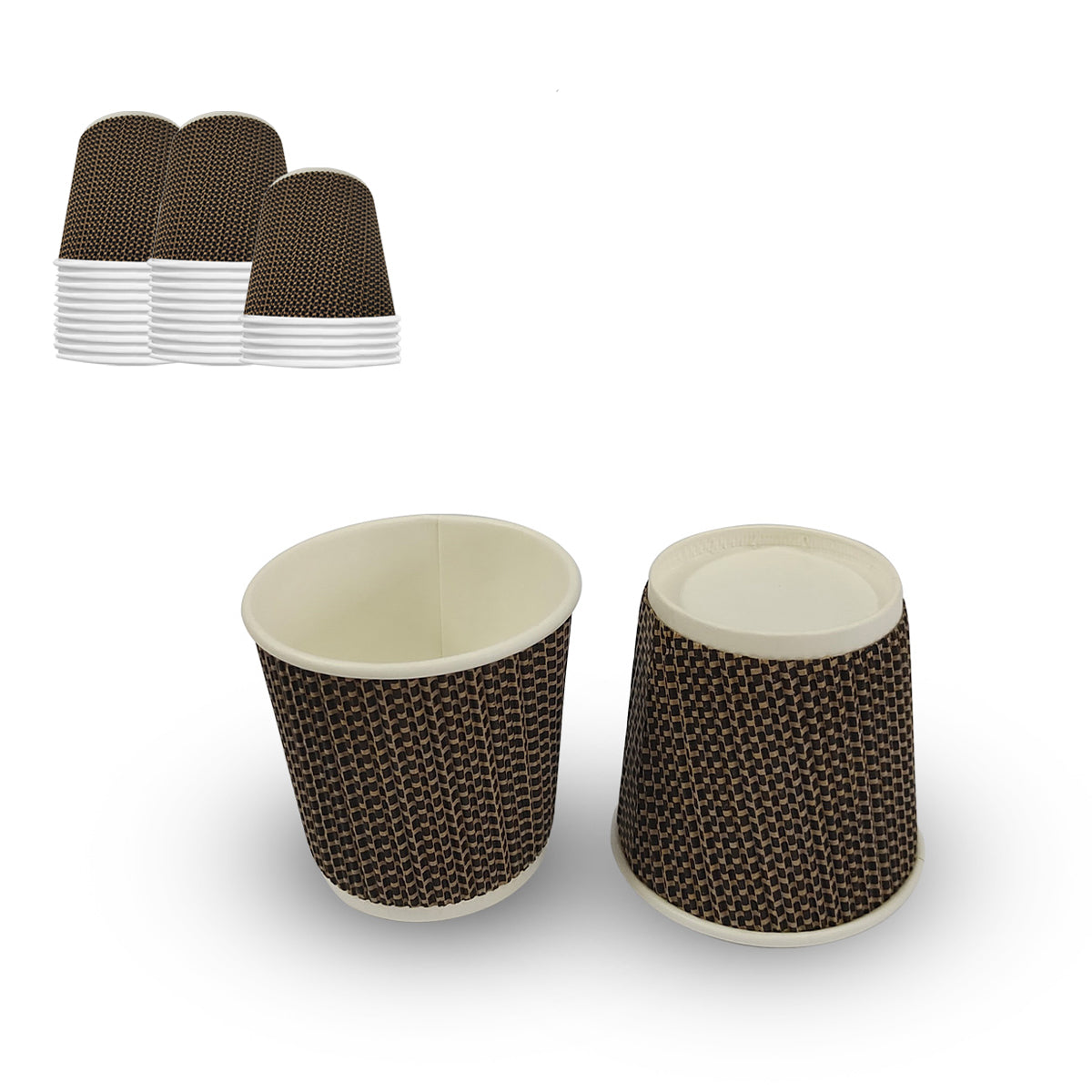 4oz Ripple Paper Cup Single Pack 25pcs/pack - DS-RP4-pack