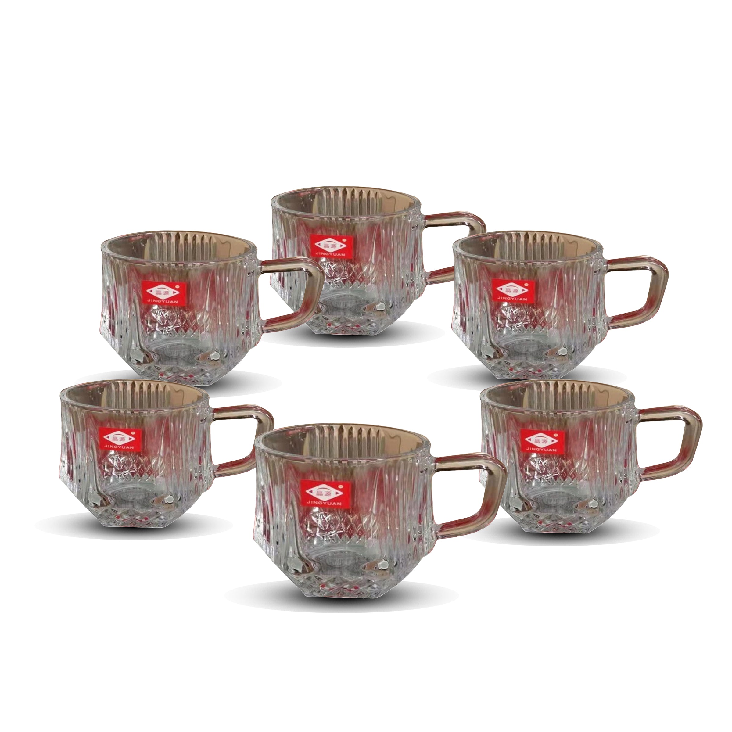 Glass Tea Cup 6pcs Set - JZB-12501-2