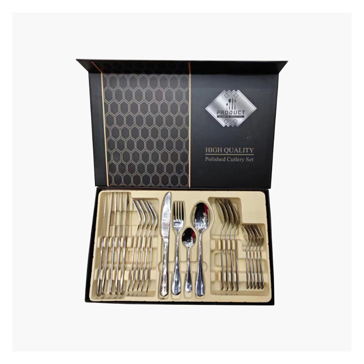Stainless Steel Set Spoon/Fork/Knife/Tea Spoon Silver - KFSTS 24S