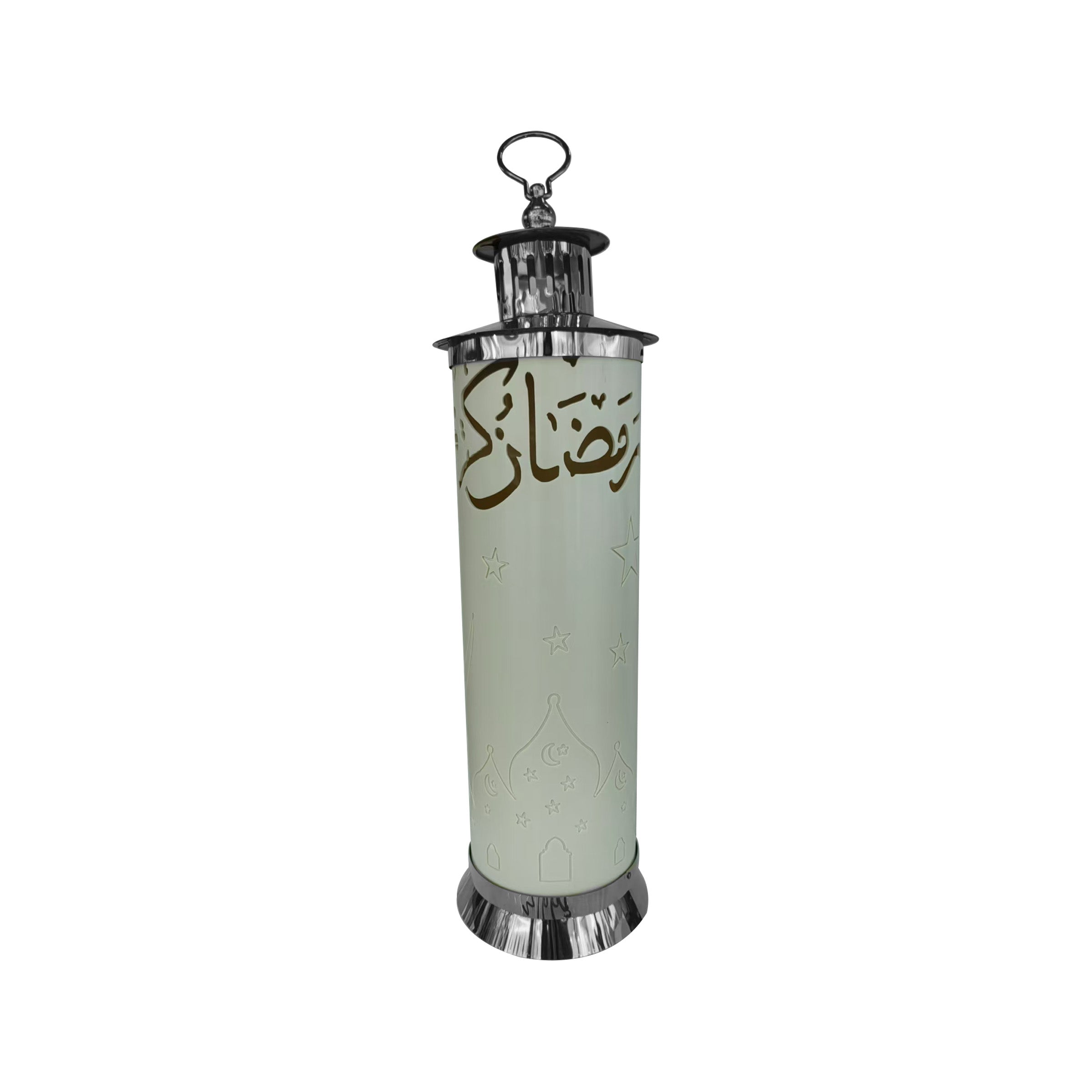 Ramadan Lantern Silver 13x13x48cm - RM25-174