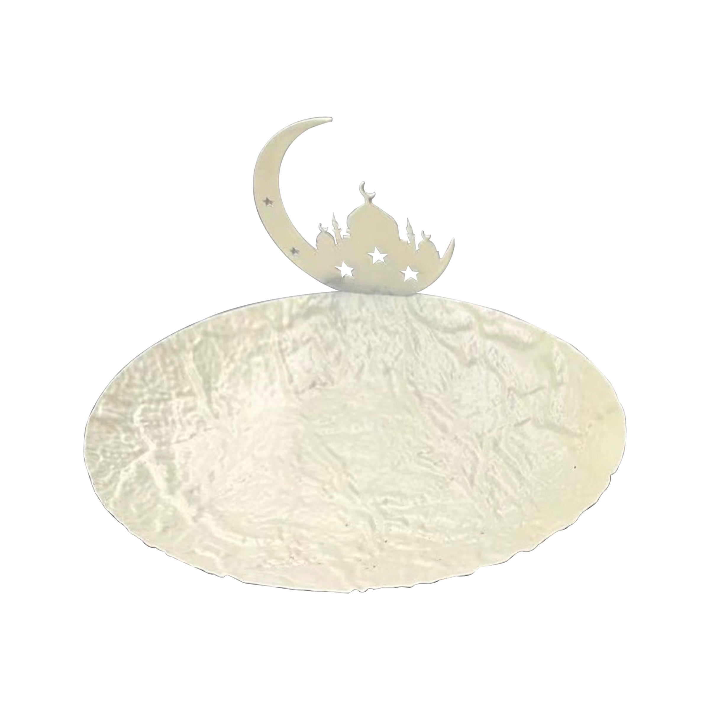 Ramadan Oval Tray Beige 20x12cm - RM25-225