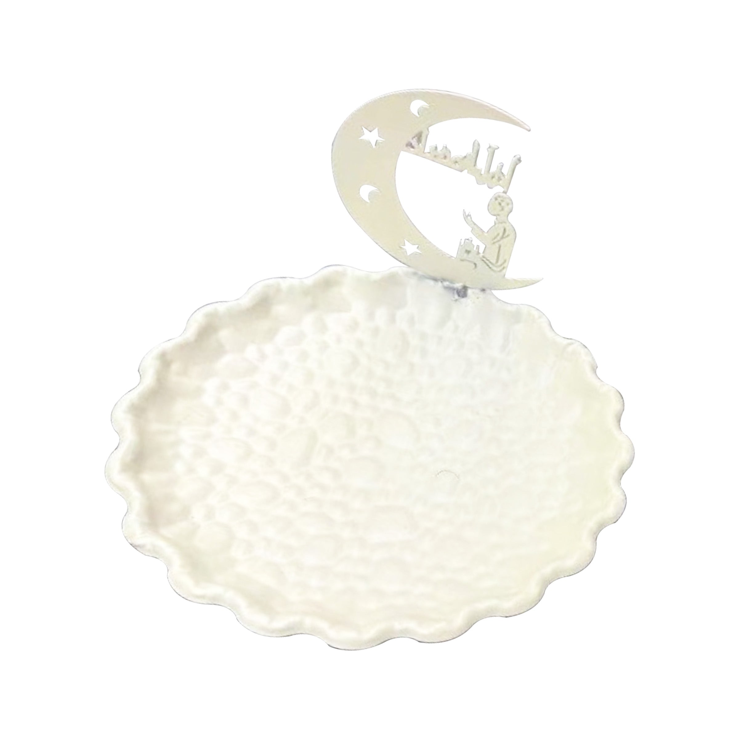 Ramadan Tray (Lace edge) Beige 15cm - RM25-227