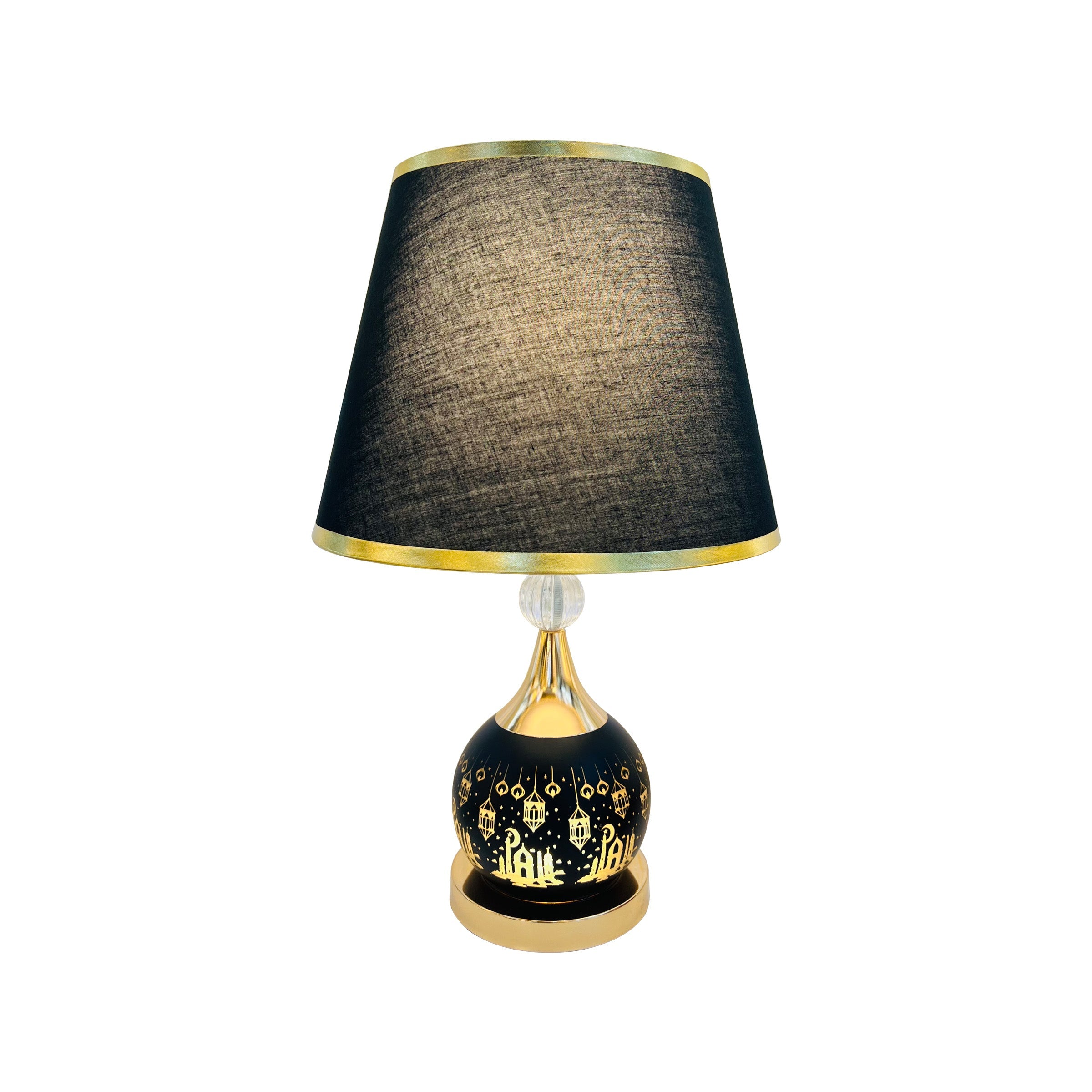 Ramadan Glass Metal Lamp Mix 28x28x45cm - RM25-277