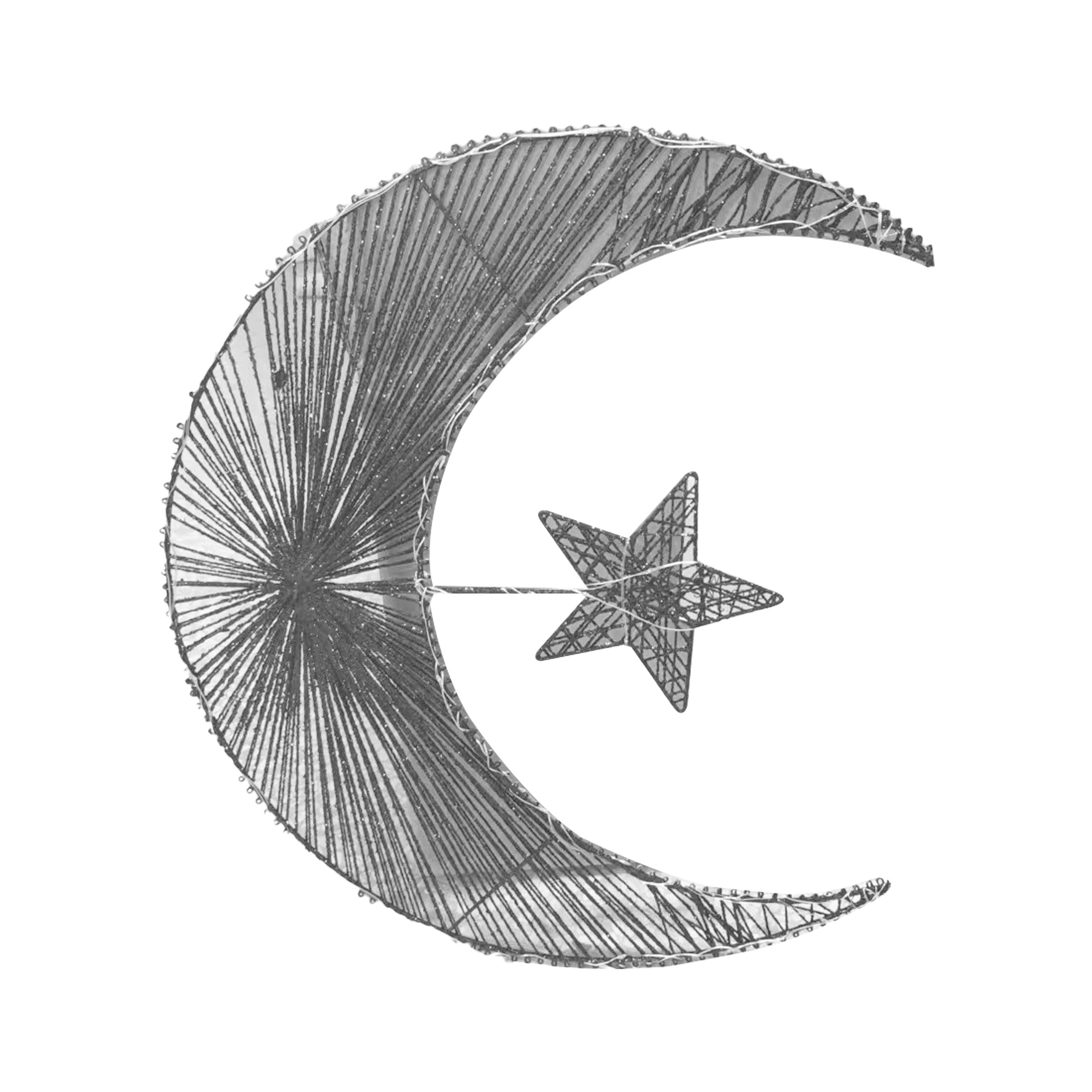 Ramadan Pendant-LED Silver 50cm 2m USB Cable RM25-377