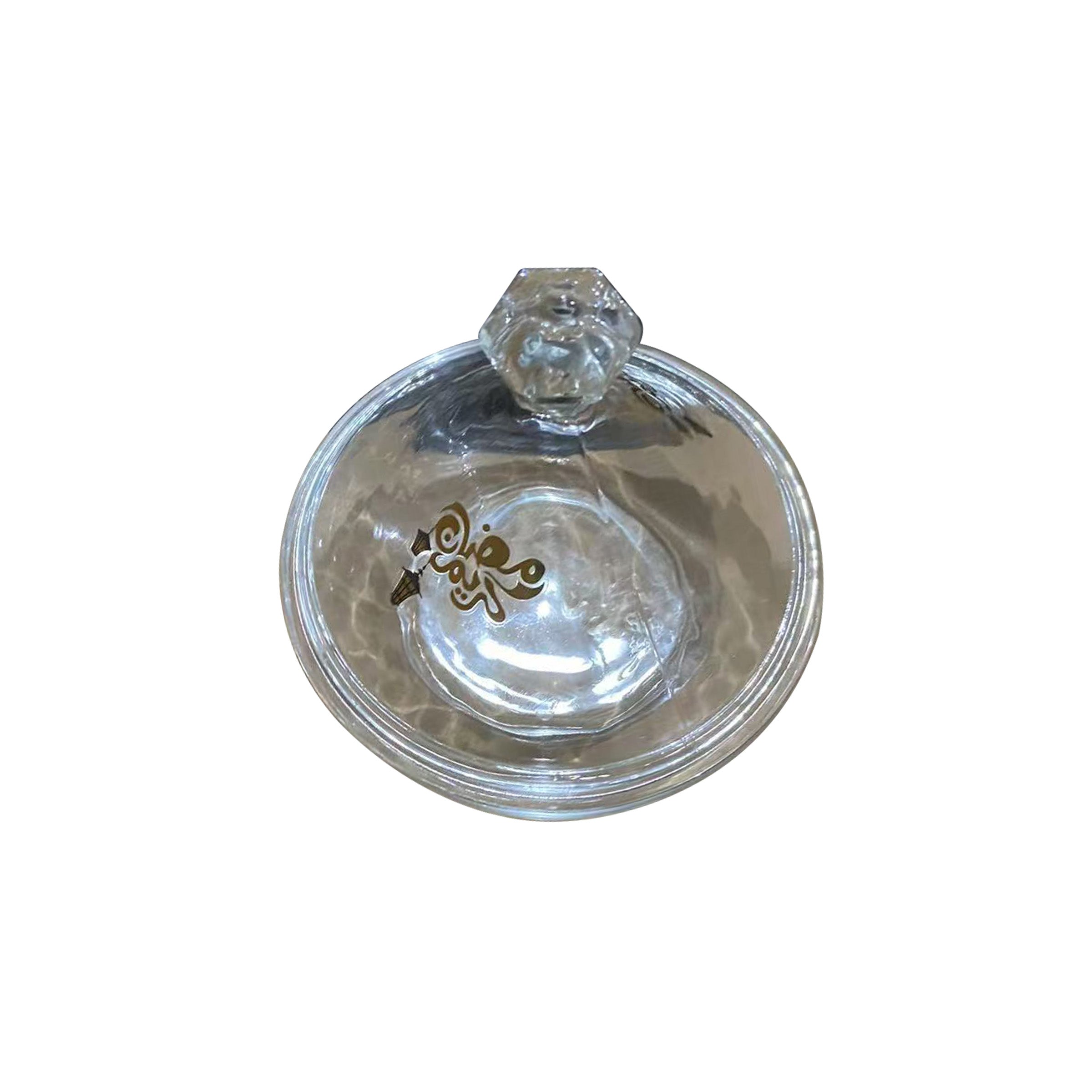 Ramadan Glass Bowl with Lid (Clear) - RM25-45