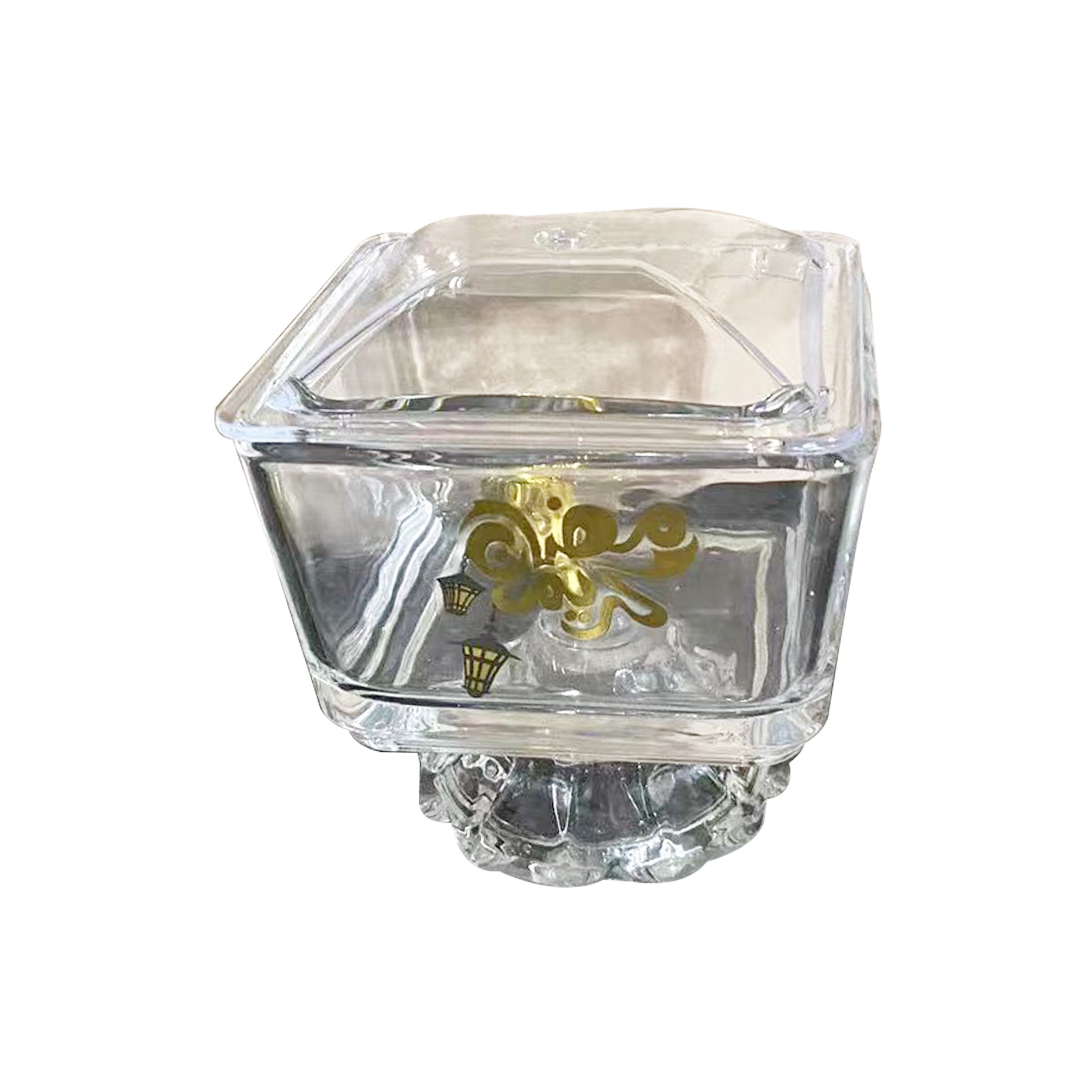 Ramadan Glass Bowl with Acrylic Lid (Clear) - RM25-46