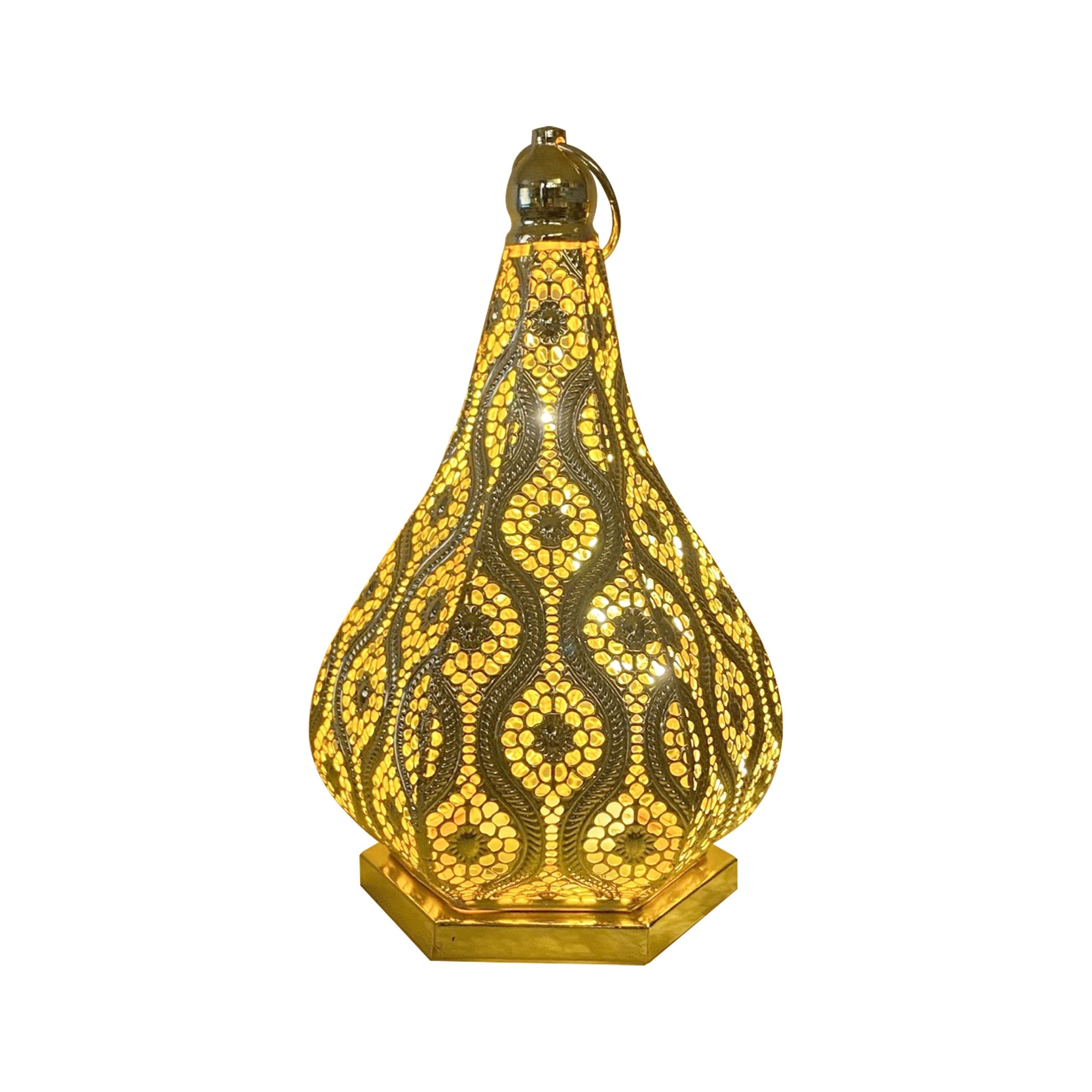 Ramadan Lantern with LED Gold - RM25-96
