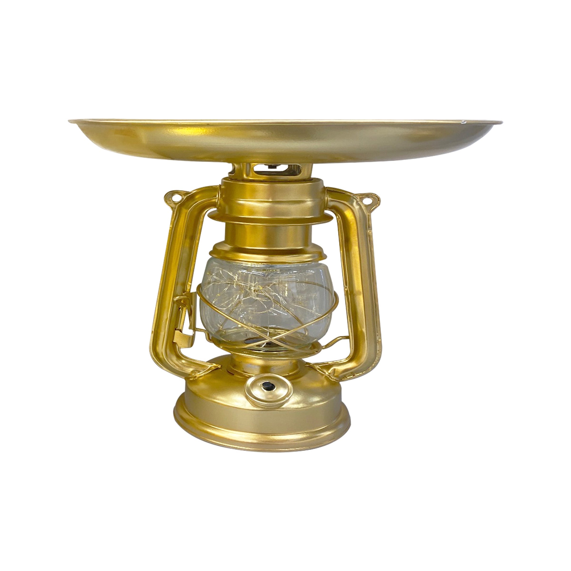 Ramadan Lantern with Tray/LED Gold - RM25-98
