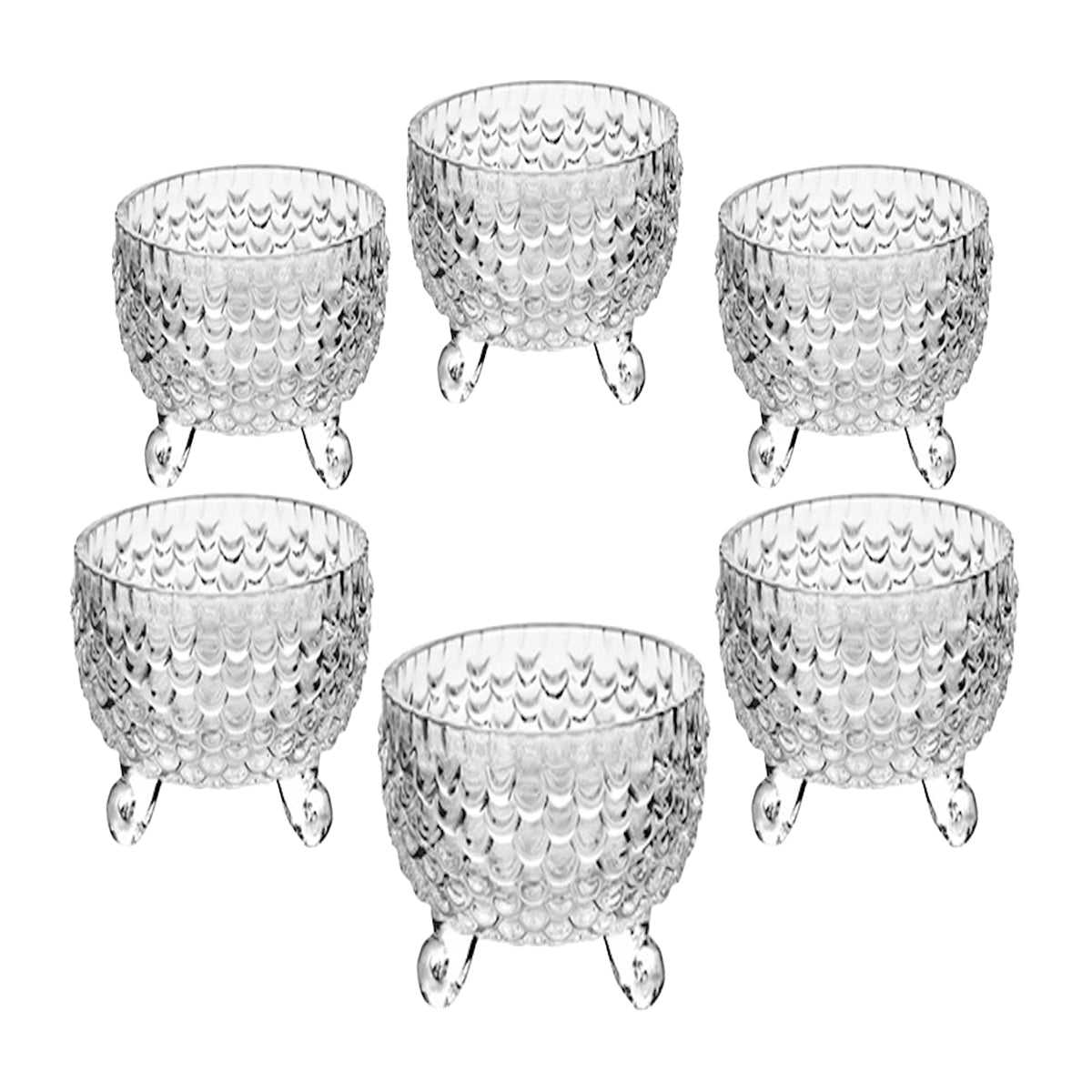 Glass Bowl 6pcs Set 2.5"x4" - TG23/L6
