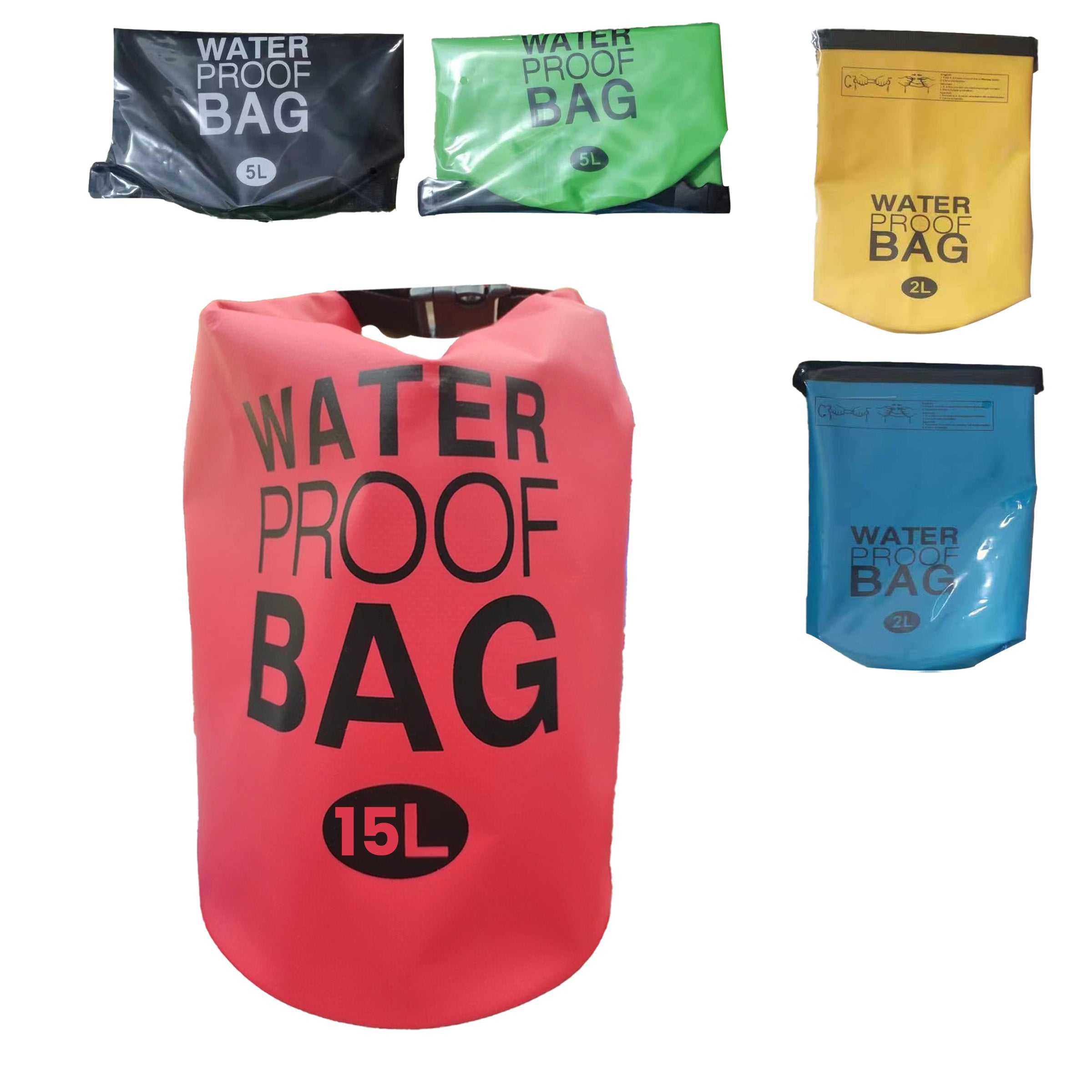 Waterproof Bag 15L Mix 5 Colors - WPB-15L
