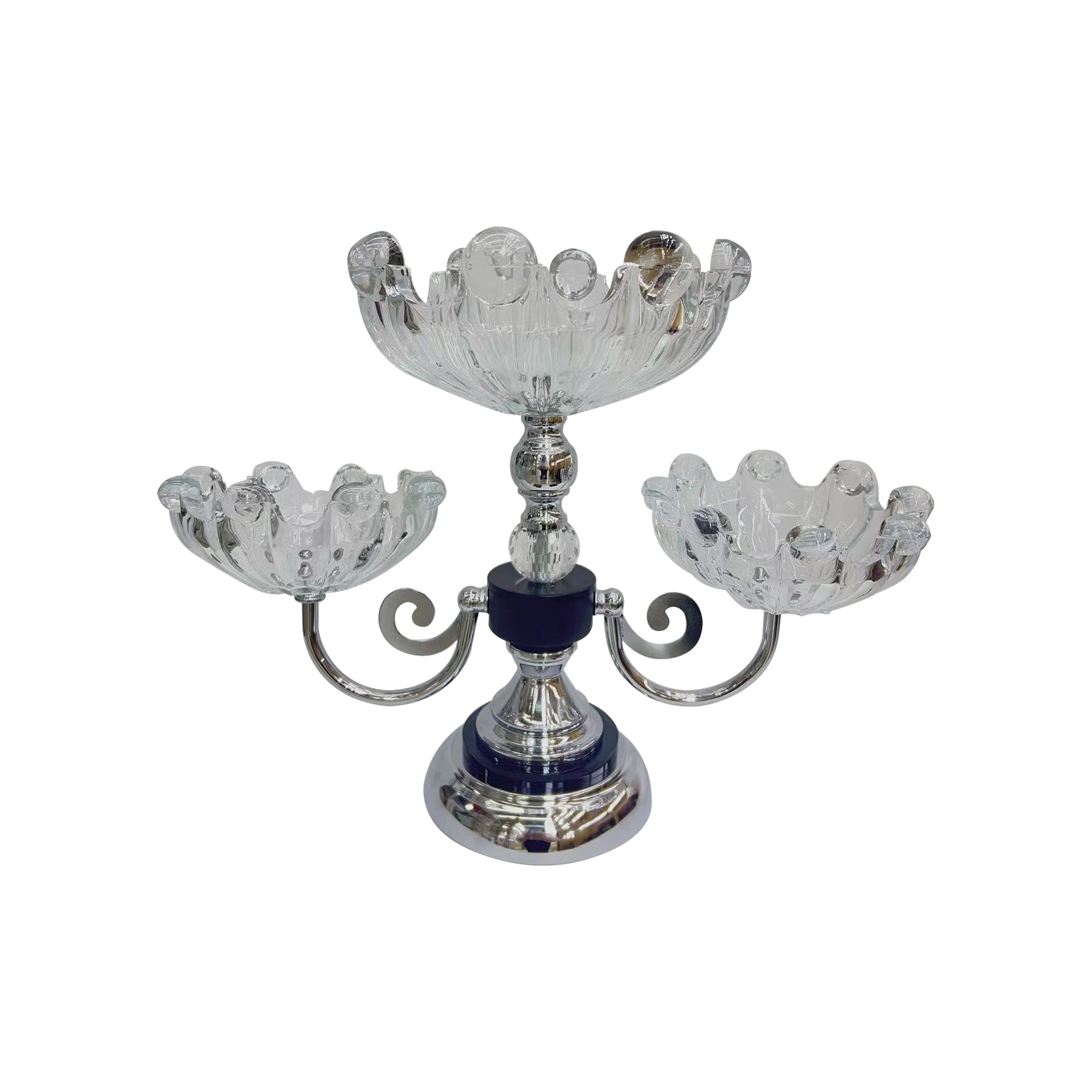 Candy Tray 3 Plates Silver - Y308-20