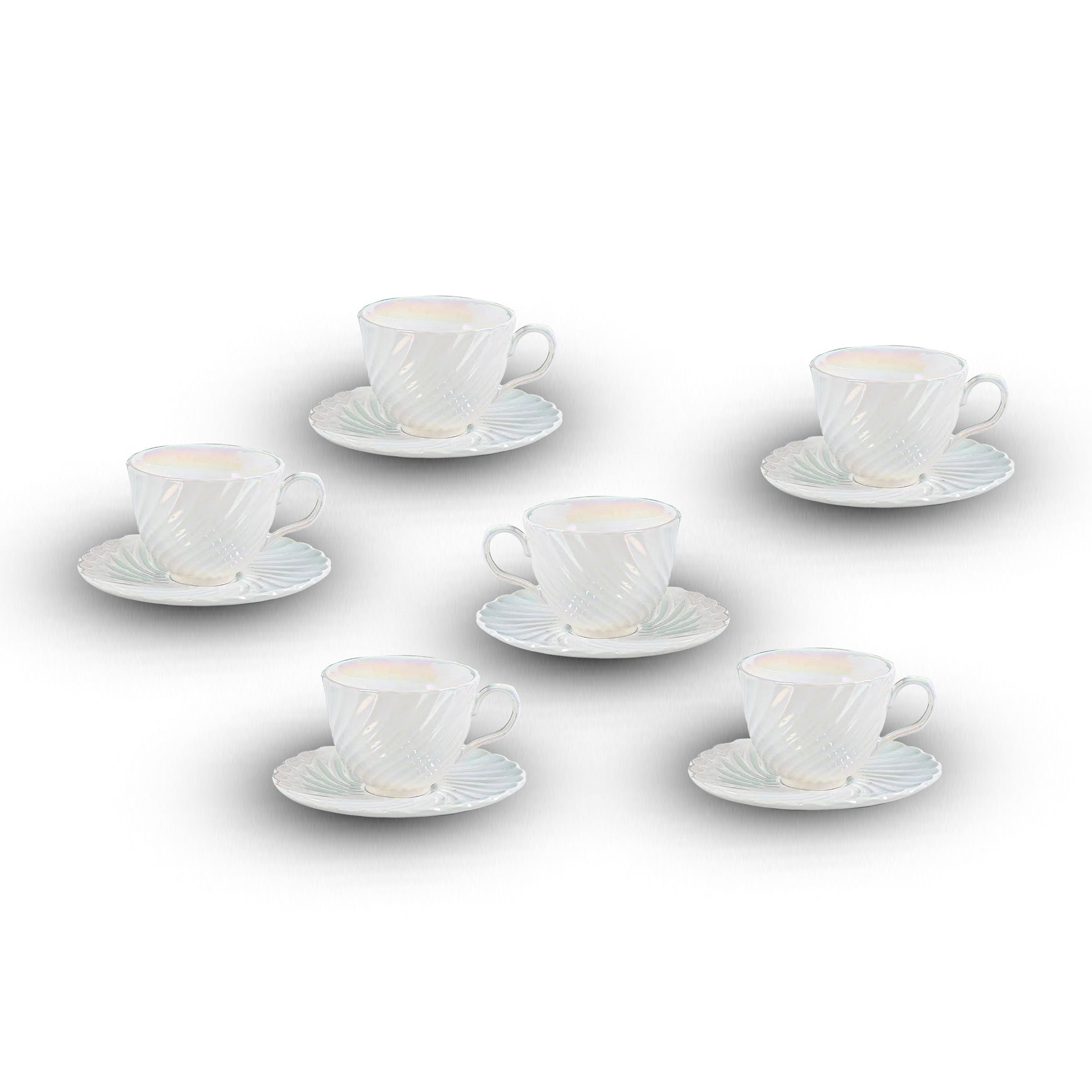 Coffee Cup Set 6pcs Cups/Saucers 200ml - YDE-LXQC200-2