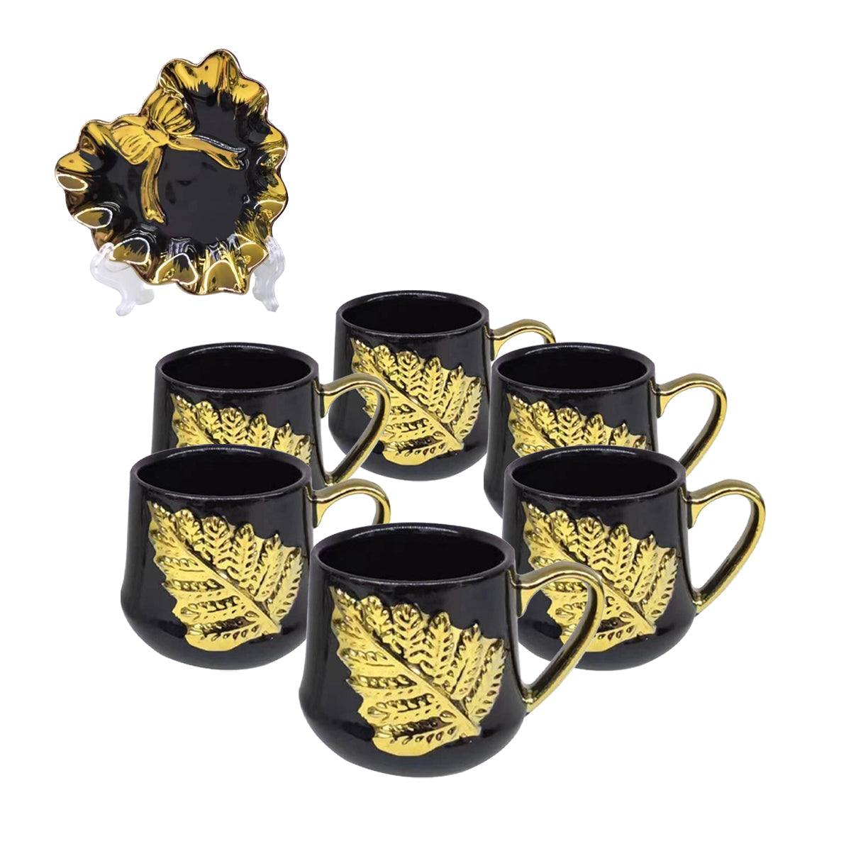Coffee Cup Set 6pcs Cups/Saucers 90ml - YX3001
