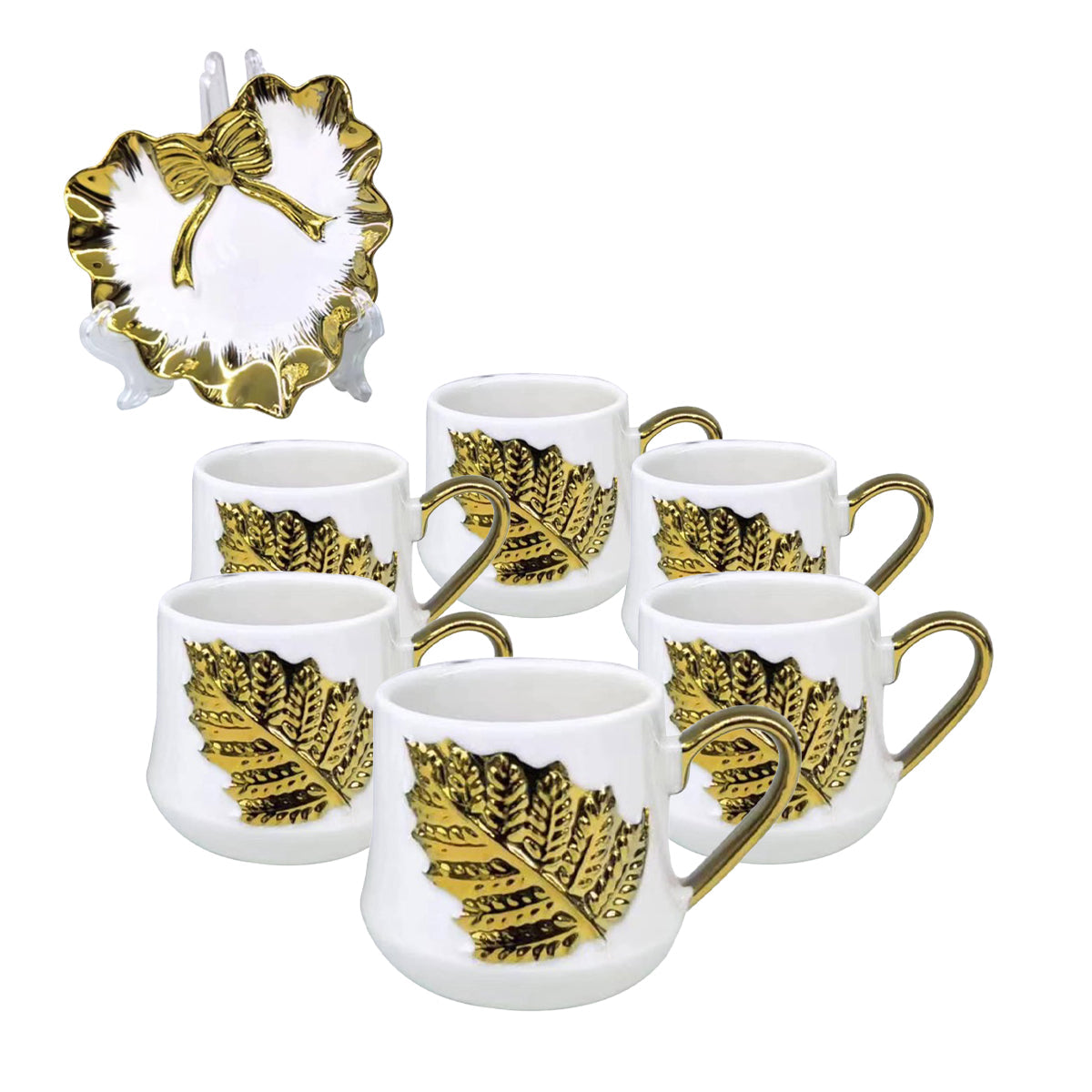 Coffee Cup Set 6pcs Cups/Saucers 90ml - YX3002