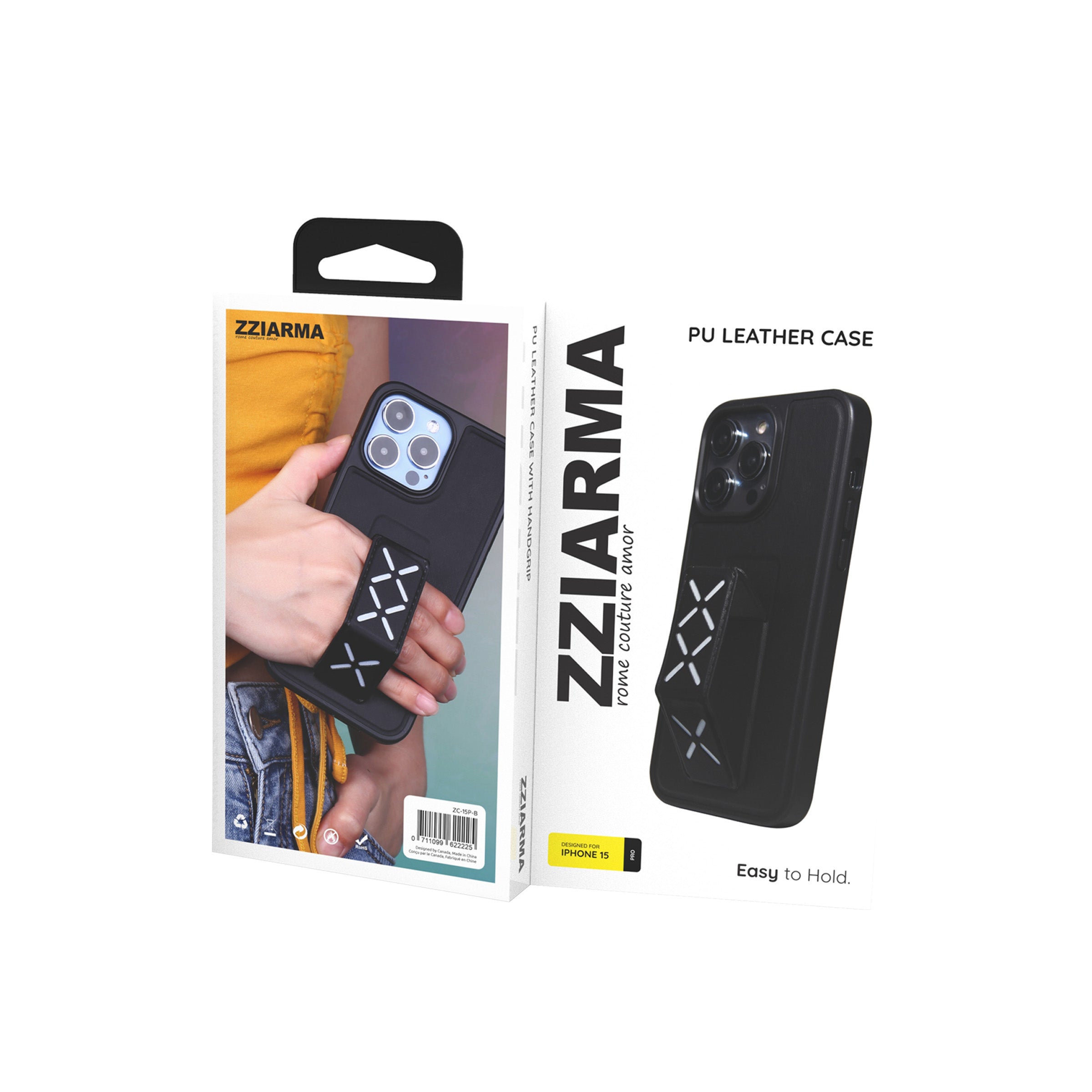 iPhone 15 Pro PU Leather Case - ZC-15P-B