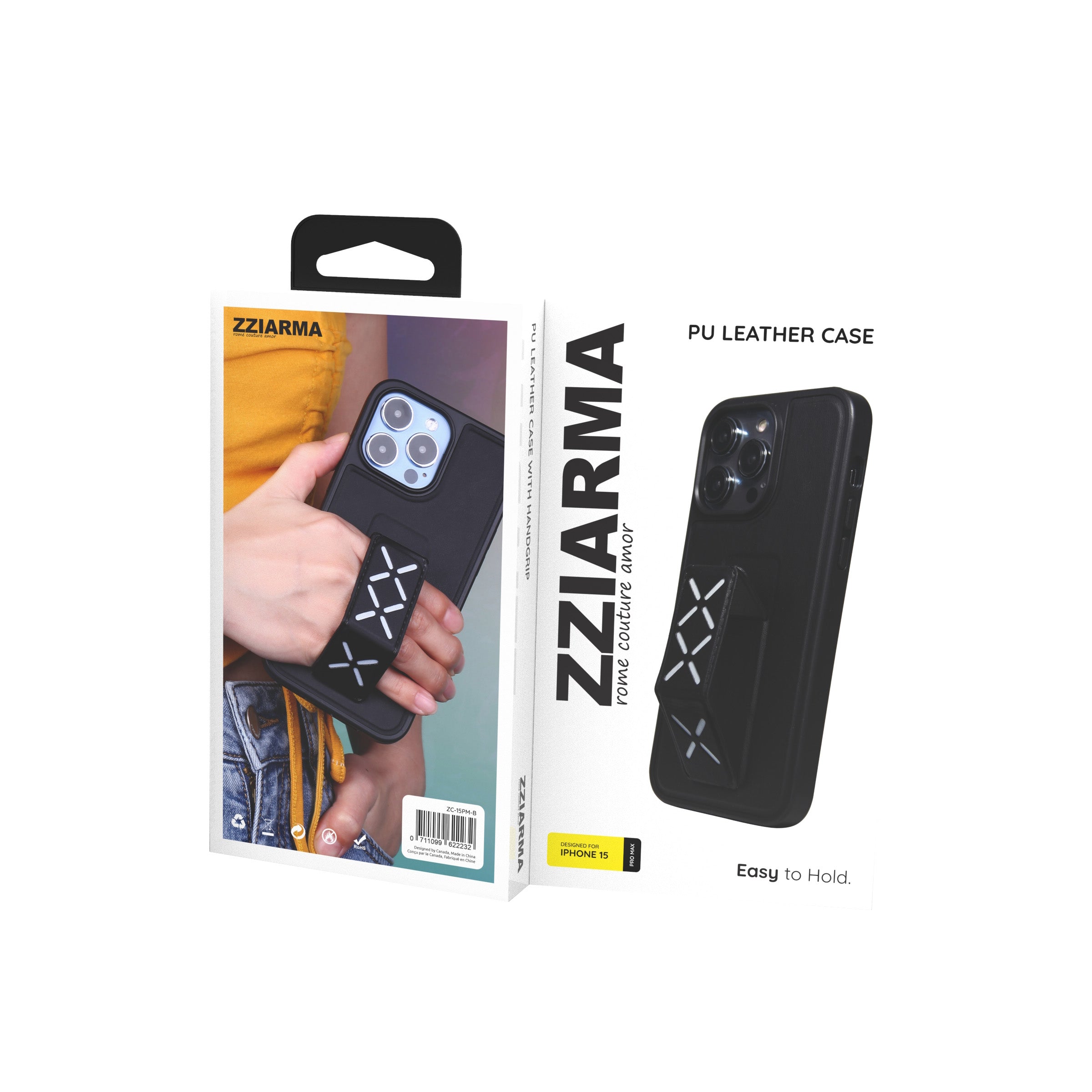 iPhone 15 Pro Max PU Leather Case - ZC-15PM-B