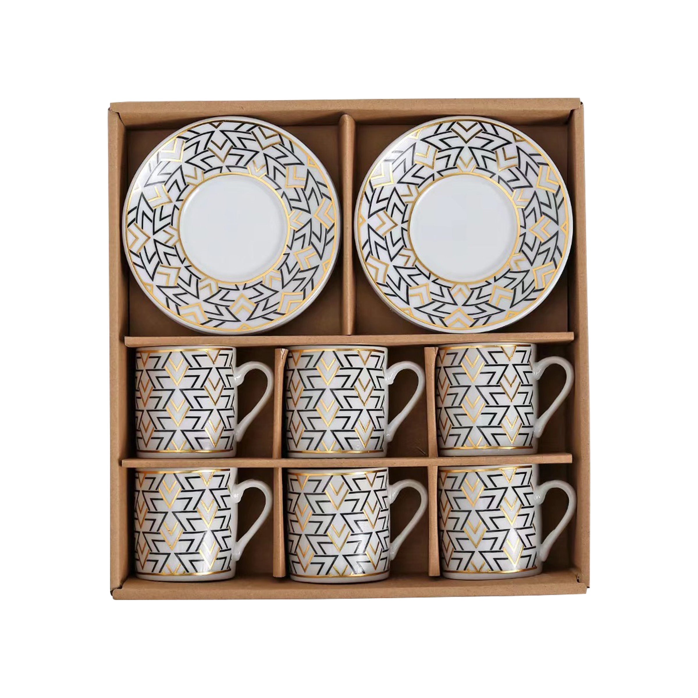 Coffee Cup Set 6pcs Cups/Saucers 90ml - ZW-P35