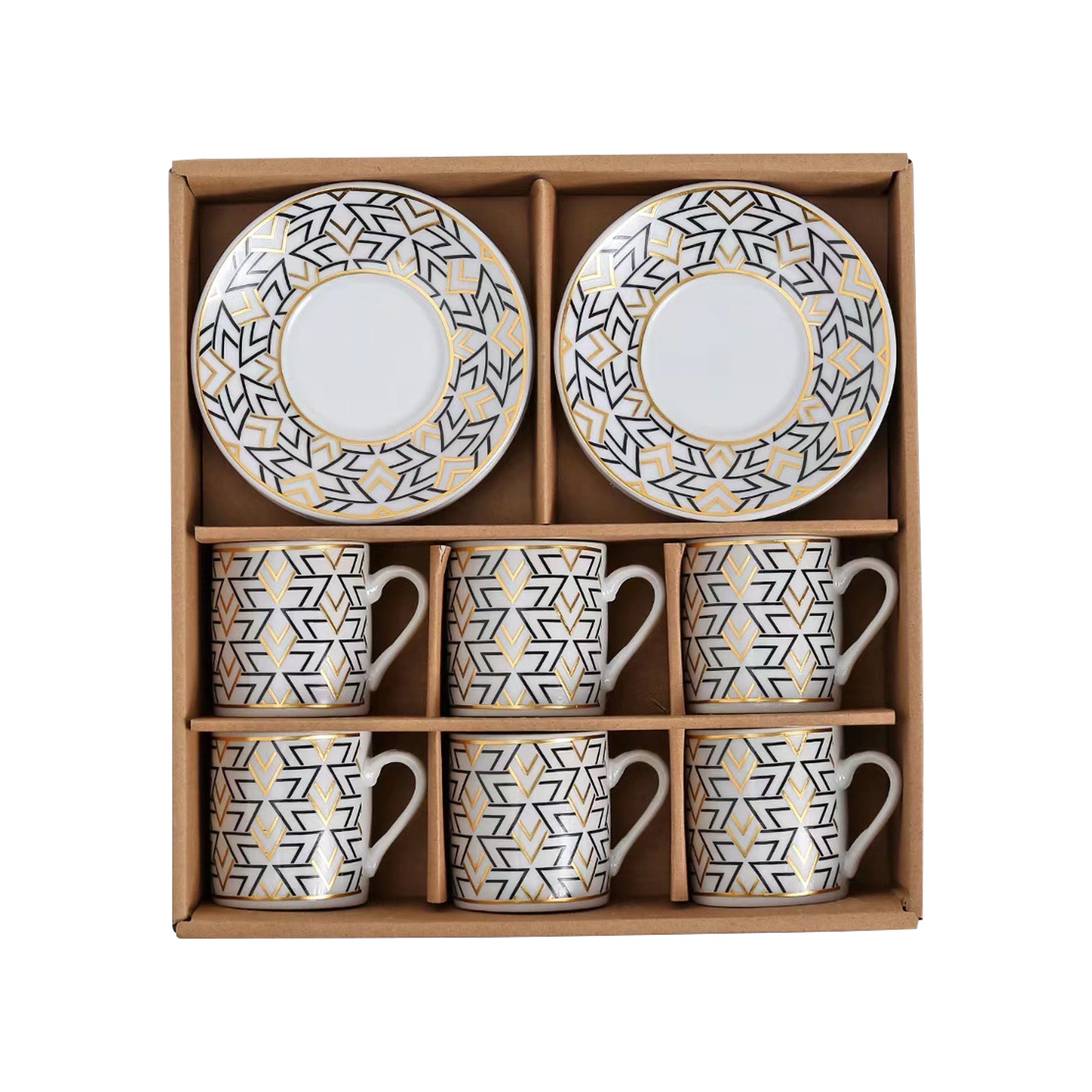 Coffee Cup Set 6pcs Cups/Saucers 90ml - ZW-P35