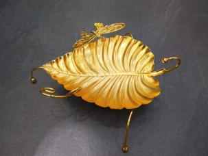 METAL TRAY LEAF DESIGN C7009