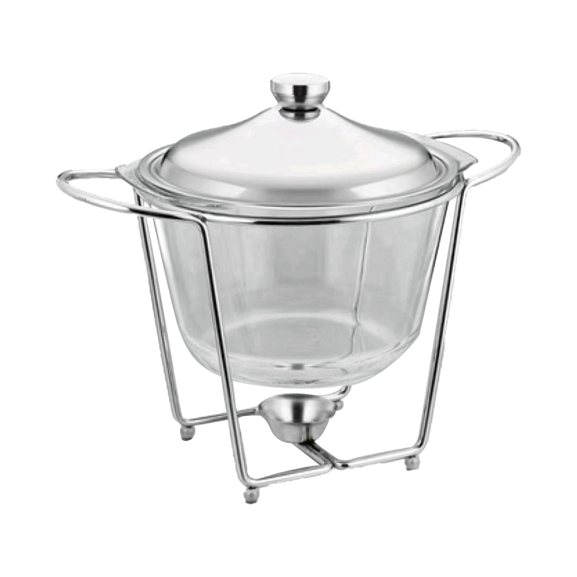 Glass Chaffing Pot with Stand 4L - 163-1