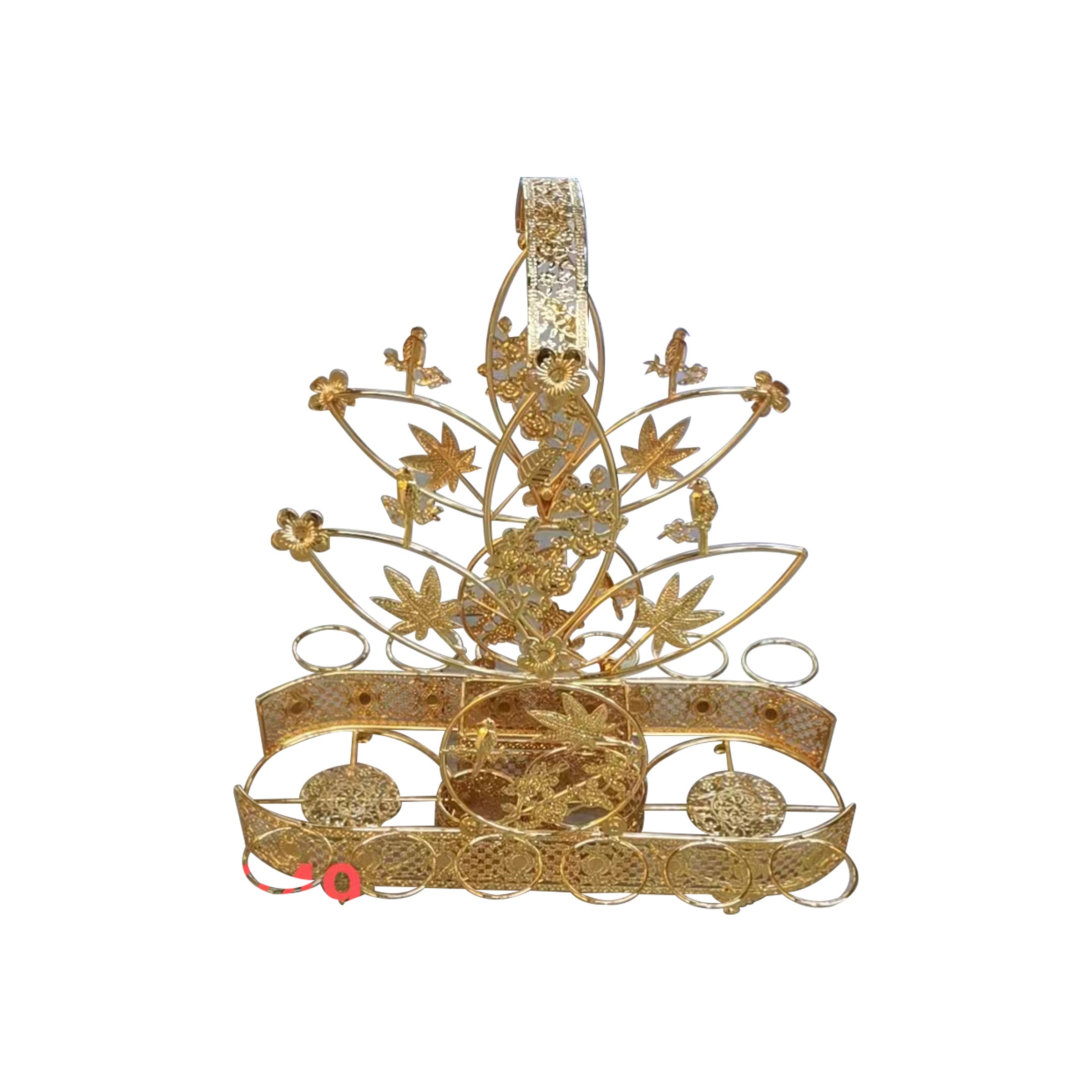 Coffee Pitcher & Cup Serving Tray Gold - 2249