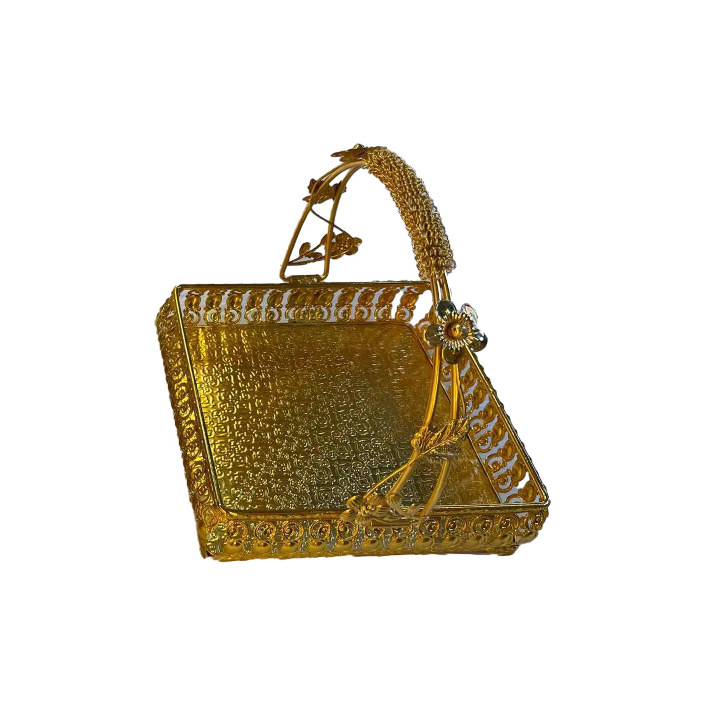 Square Candy Tray Gold - 2306 M