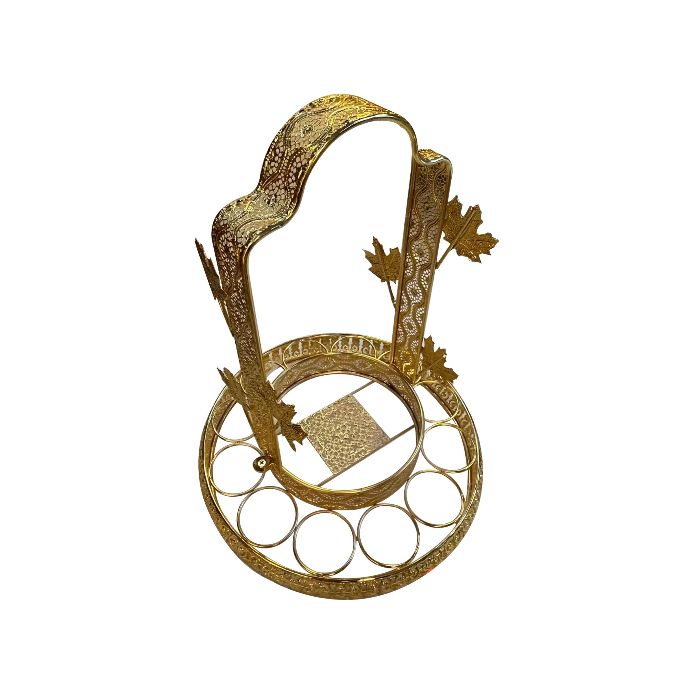 Coffee Pitcher & Cup Serving Tray Gold - 2324G