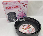 3PCS ROUND CAKE MOULD BLACK 16389-30