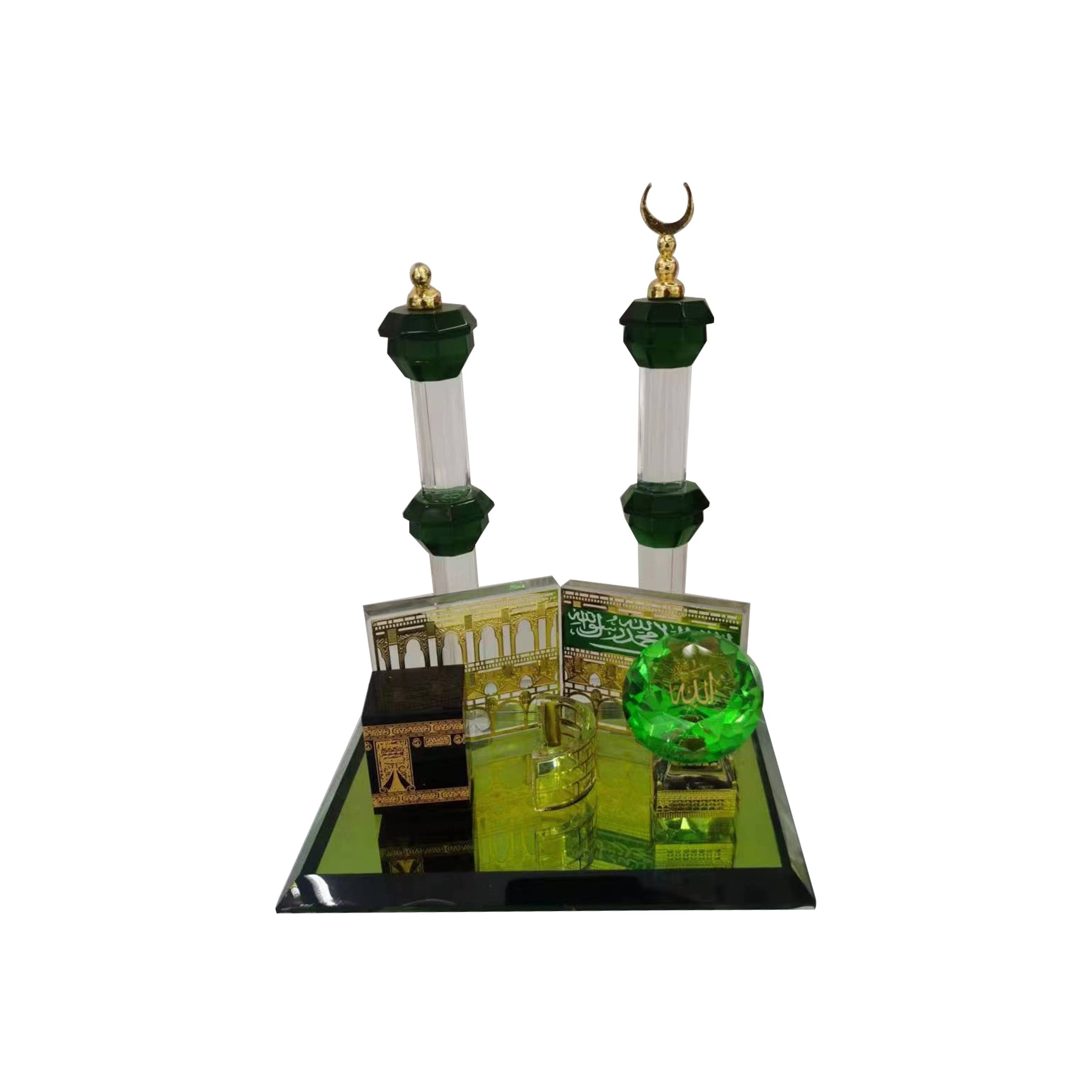 Crystal Decor with Light Mosque 150x100mm - 7804-8