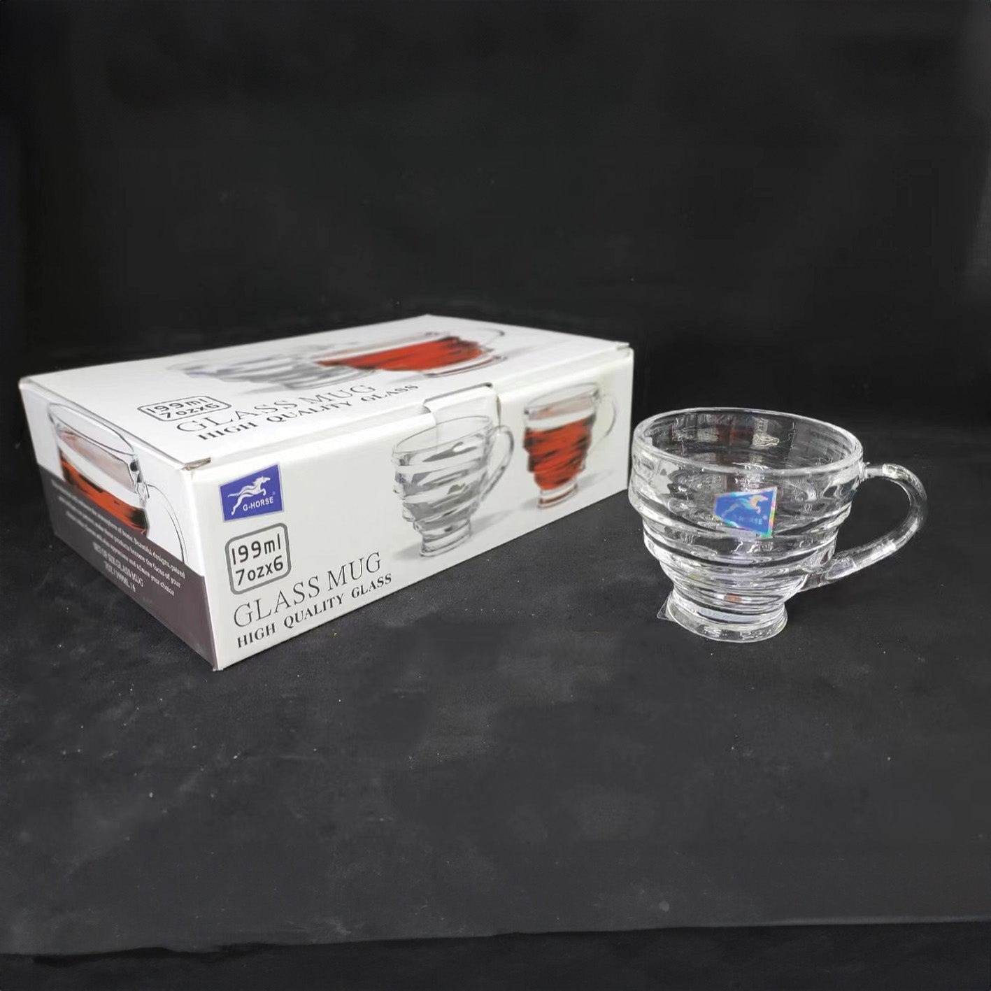 Glass Cup Set (6pcs) 199ml - BMZ27004Q