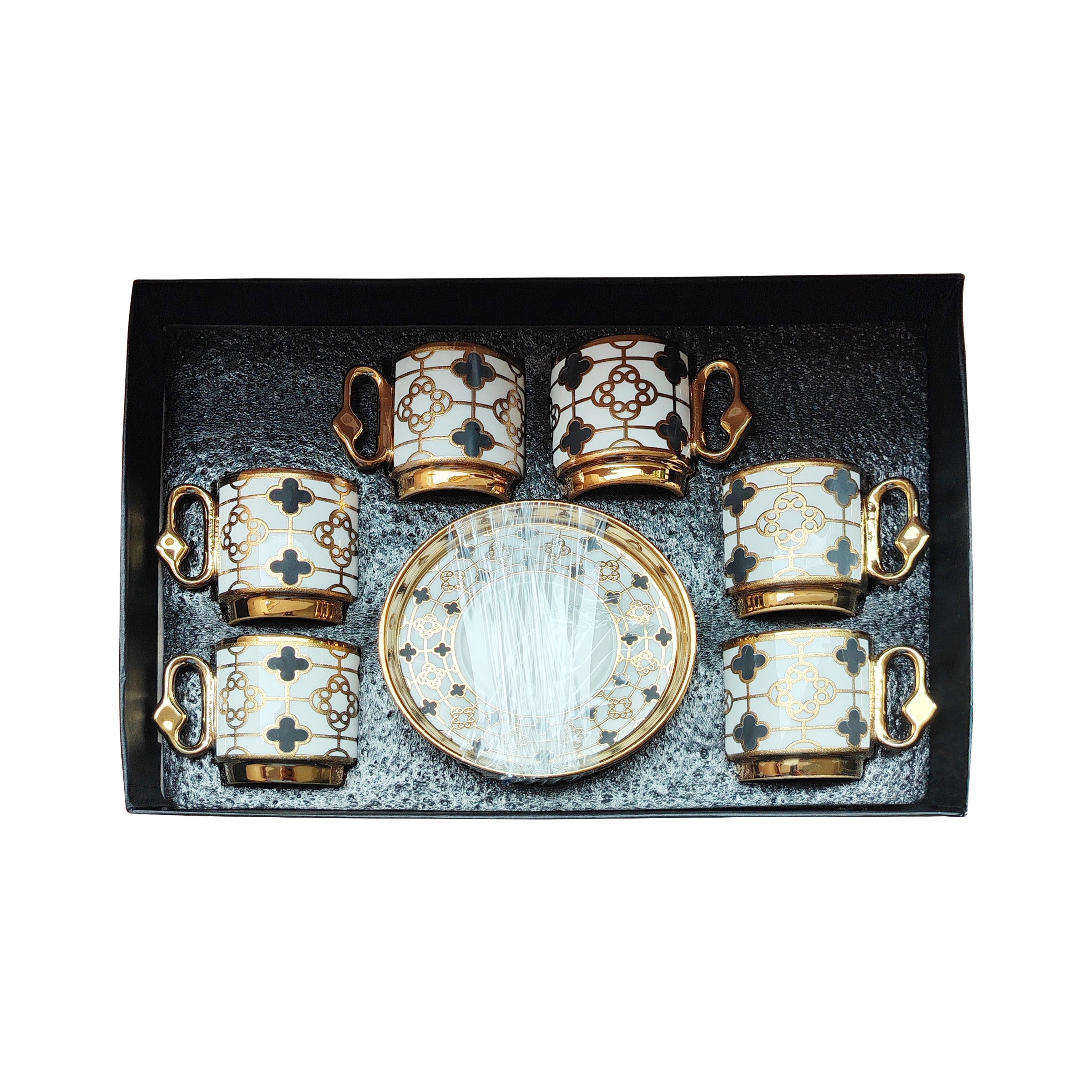 Ceramic Cup Set 6 Cups/Saucers - CCP-S68