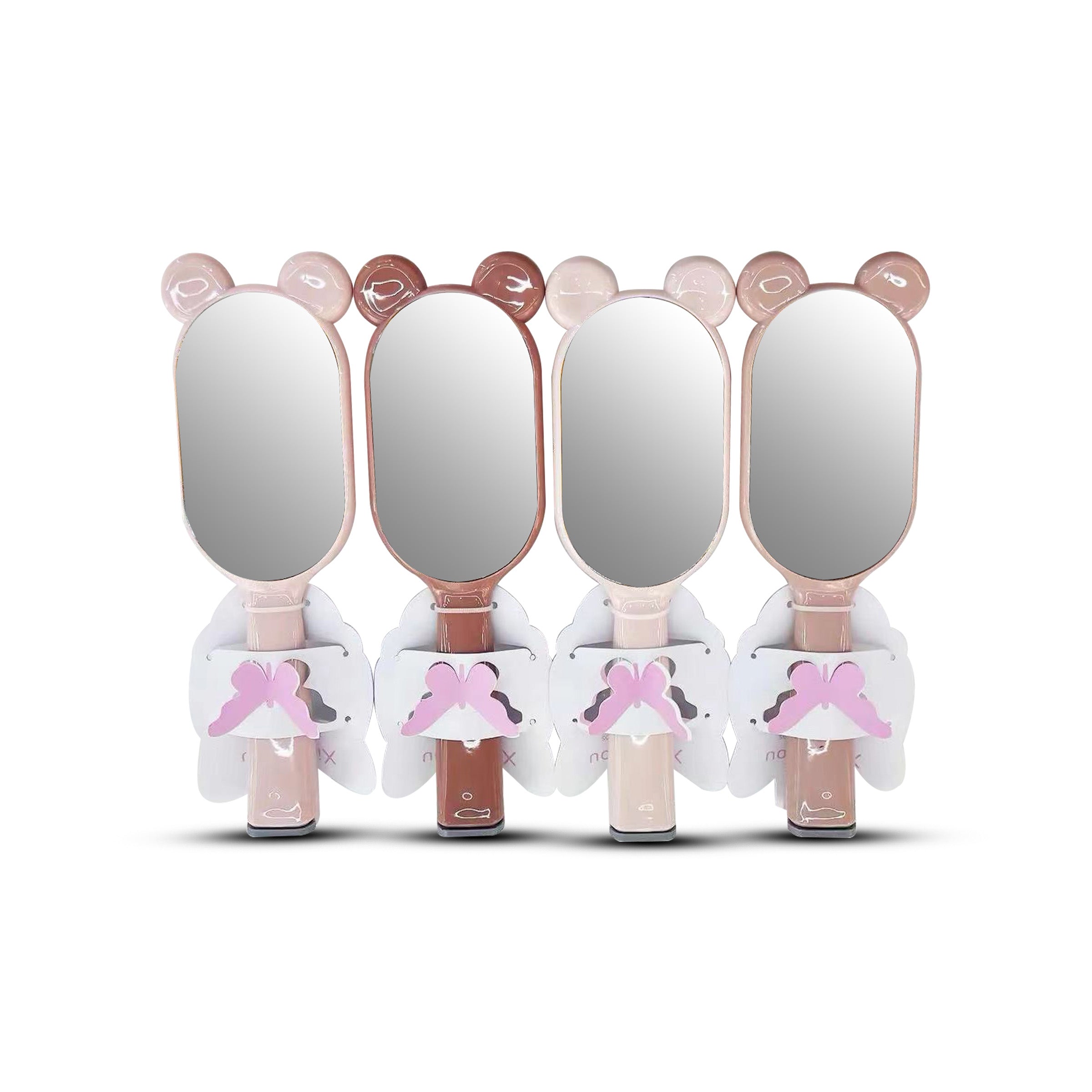 Comb Paddle Brush with Mirror - COMB7