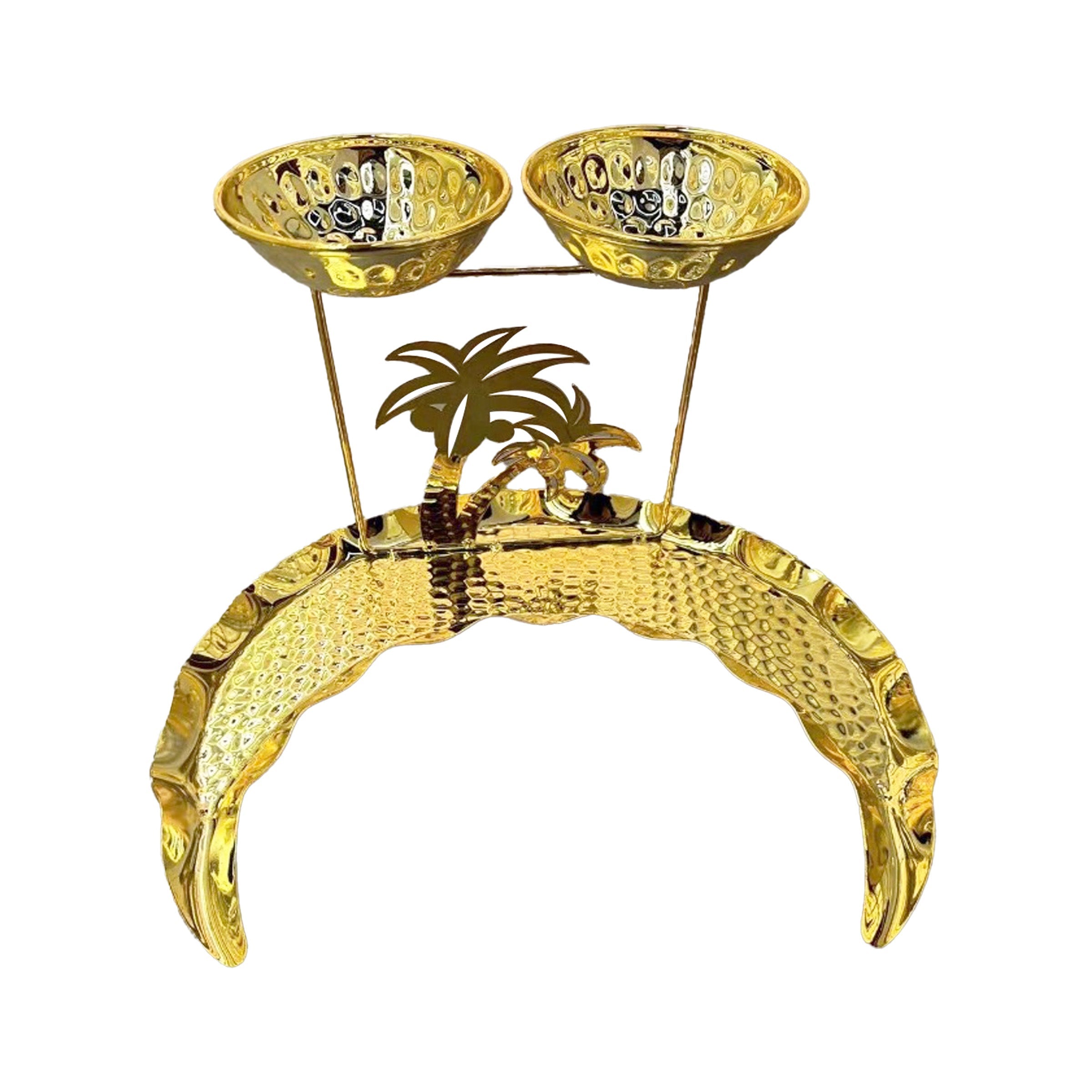 Candy Tray with 2 Bowls Gold - CT-31