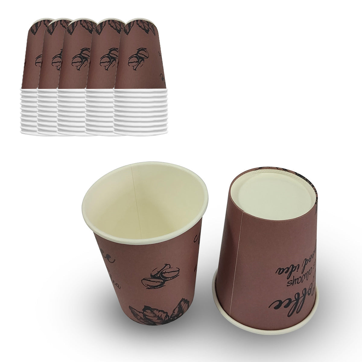 8oz Single Paper Cup Single Pack 50pcs/pack - DS-SP8-pack