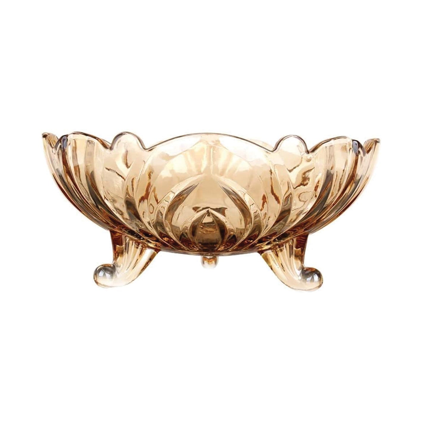 Glass fruit bowl - Tawny