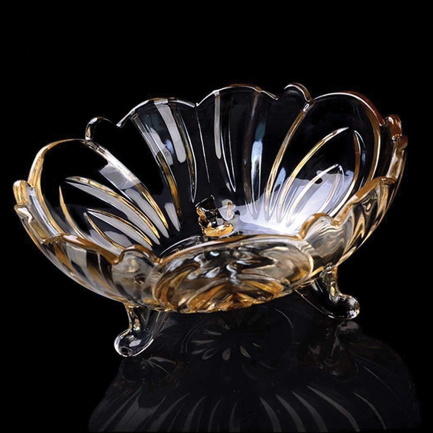 Glass fruit bowl - Tawny