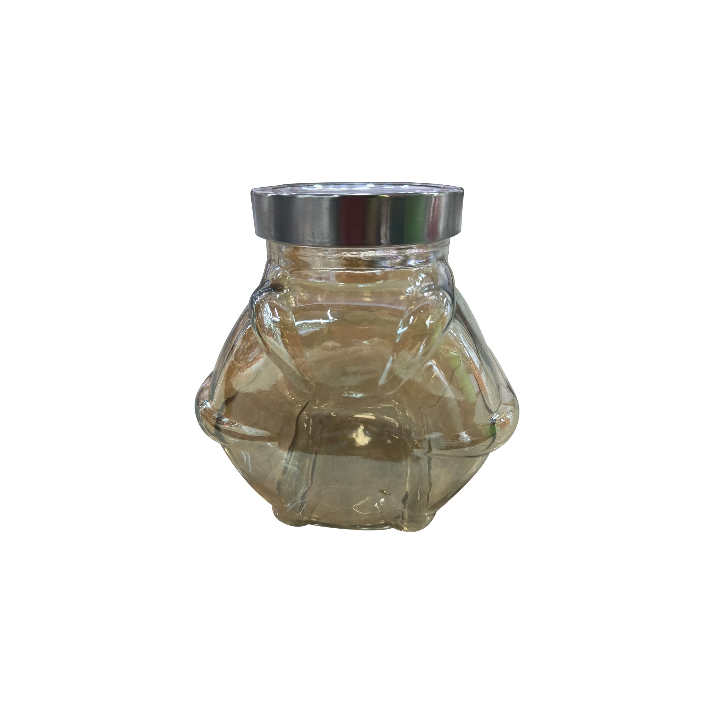 Glass Canister Clear Gray 1750ml - H0038